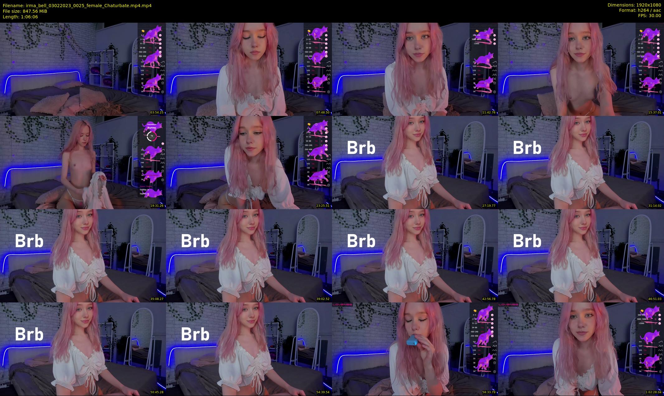 irma_bell — 67 minute Chaturbate female cam show recording, 1080p, Feb 3, 2023