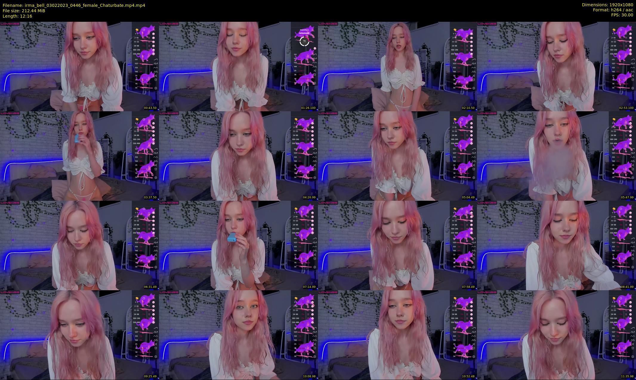 irma_bell — 13 minute Chaturbate female cam show recording, 1080p, Feb 3, 2023