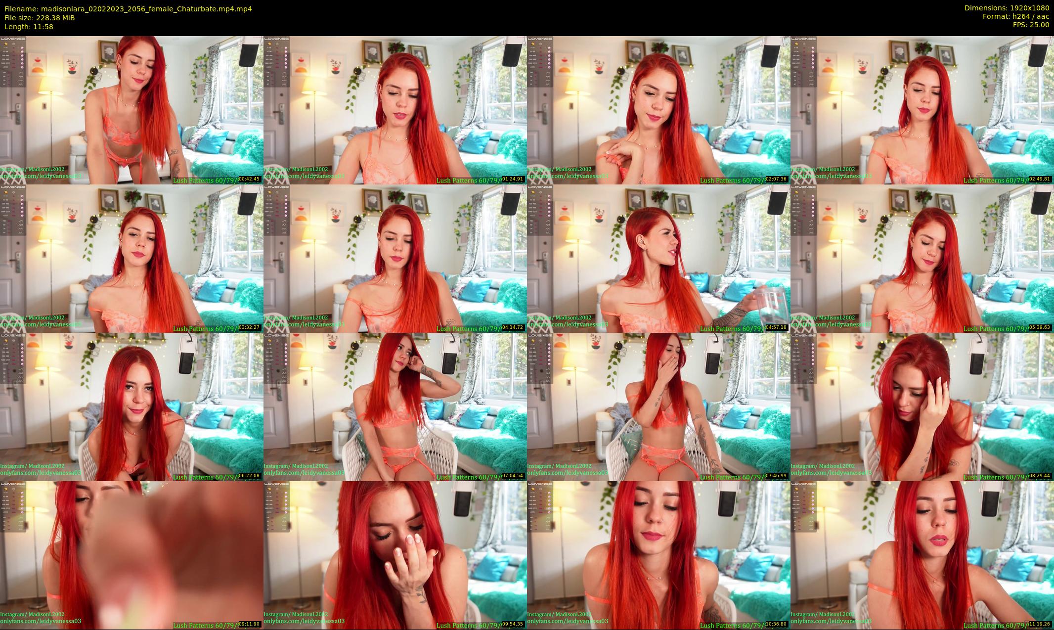 madisonlara — 12 minute Chaturbate female cam show recording, 1080p, Feb 2, 2023