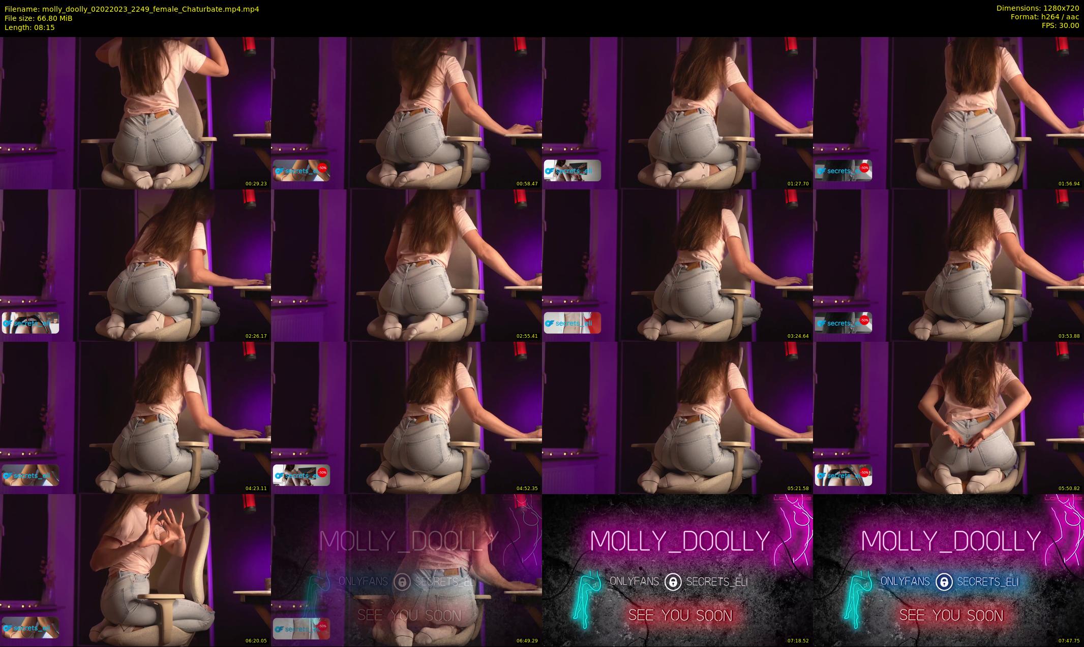 molly_doolly — 9 minute Chaturbate female cam show recording, 720p, Feb 2, 2023