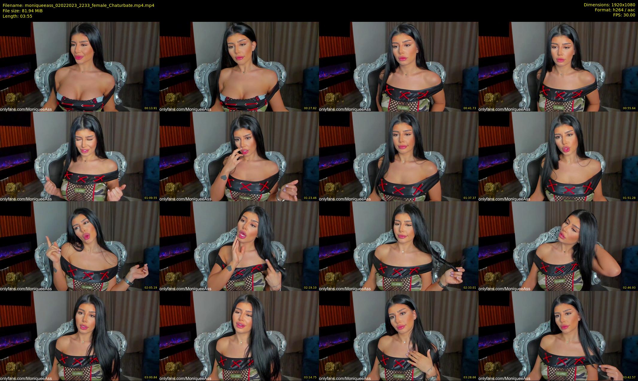 moniqueeass — 4 minute Chaturbate female cam show recording, 1080p, Feb 2, 2023
