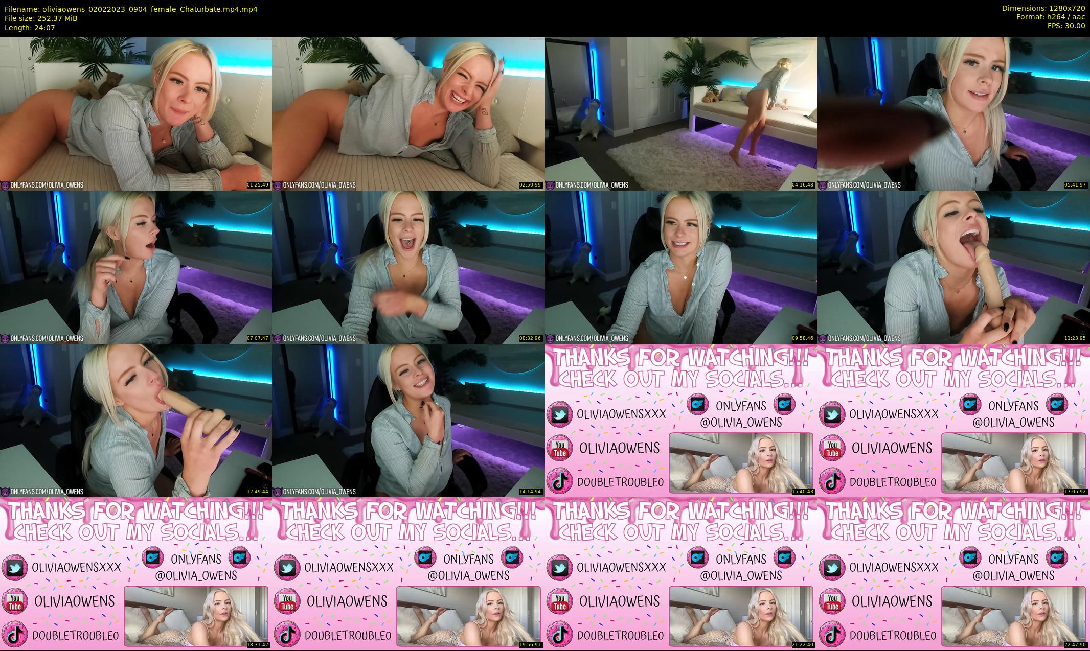 oliviaowens — 25 minute Chaturbate female cam show recording, 720p, Feb 2, 2023