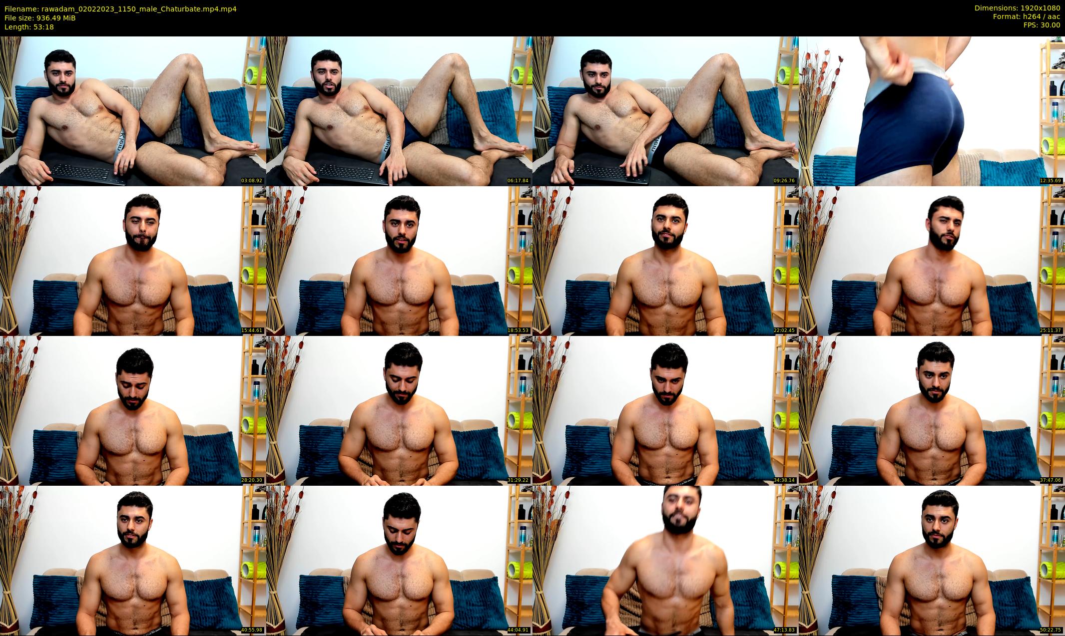 rawadam — 54 minute Chaturbate male cam show recording, 1080p, Feb 2, 2023