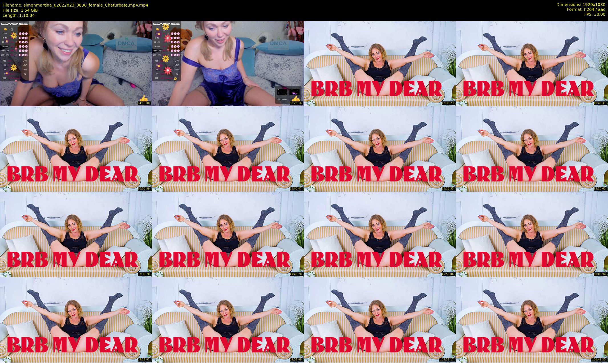 simonmartina — 71 minute Chaturbate female cam show recording, 1080p, Feb 2, 2023