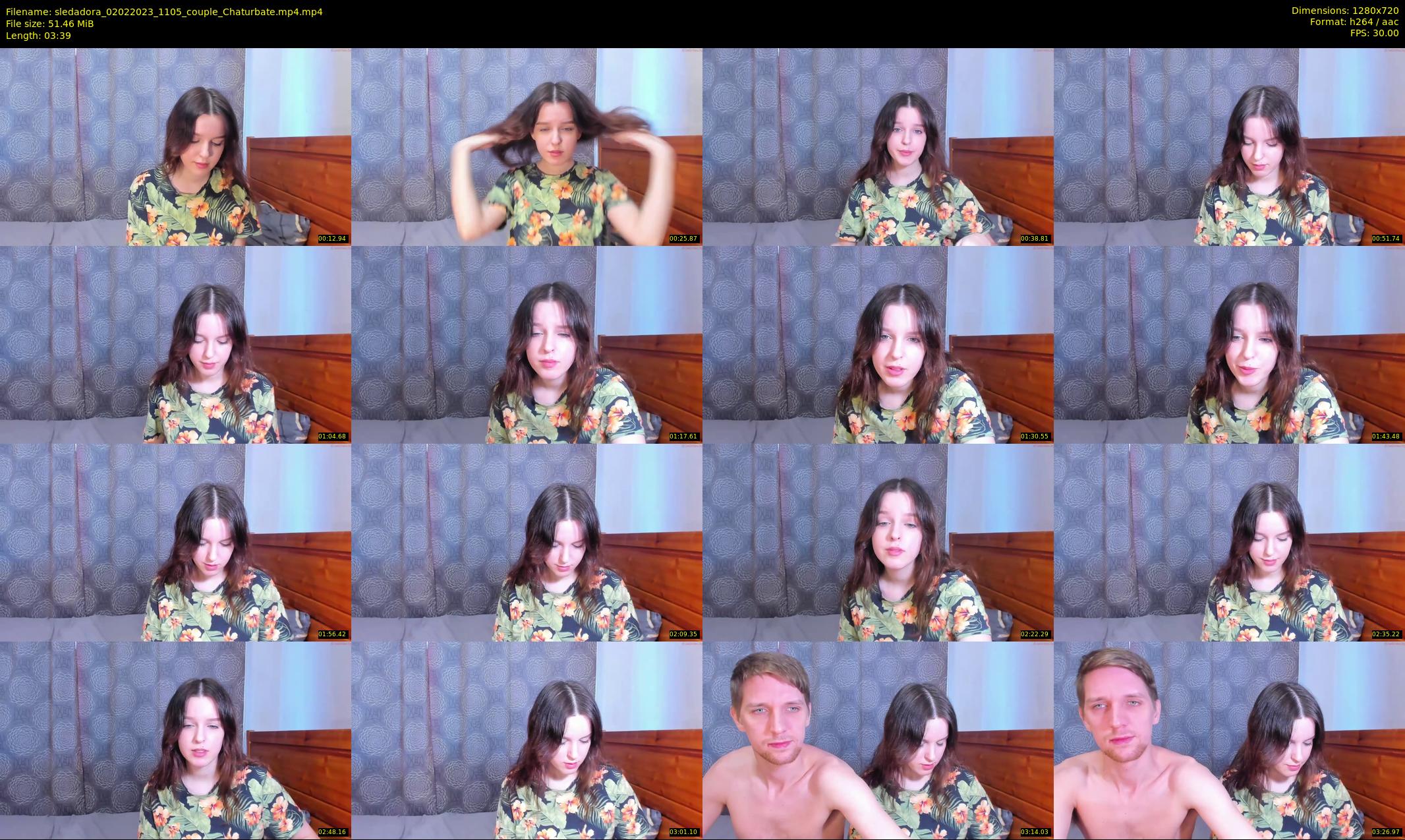 sledadora — 4 minute Chaturbate couple cam show recording, 720p, Feb 2, 2023