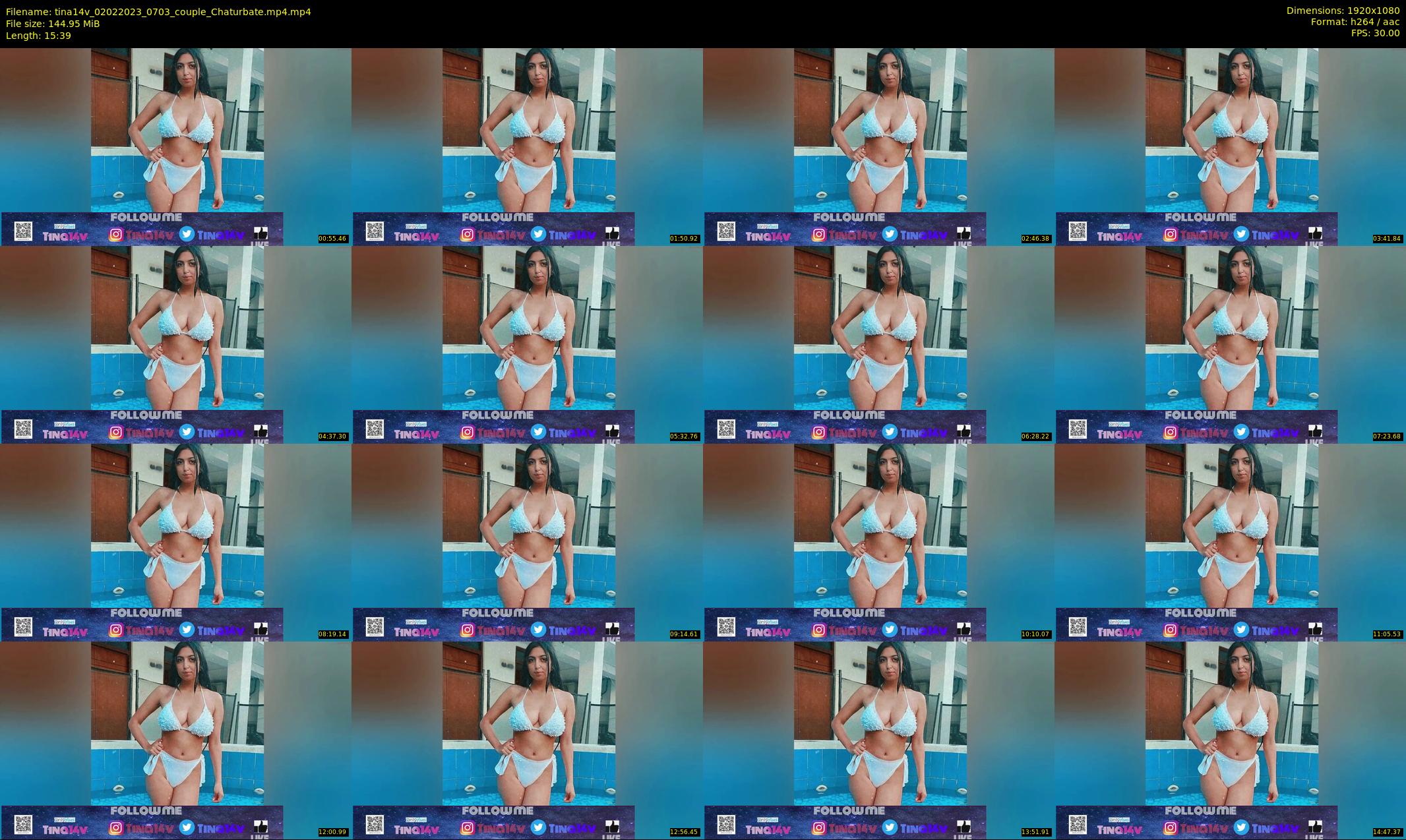 tina14v — 16 minute Chaturbate couple cam show recording, 1080p, Feb 2, 2023
