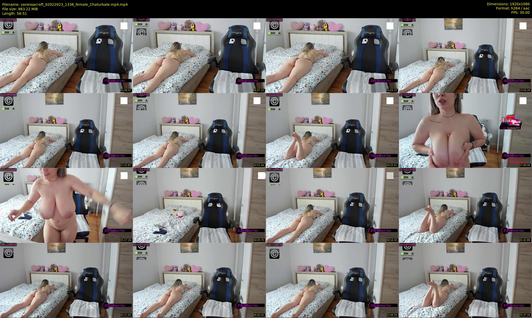 vanessacroft — 59 minute Chaturbate female cam show recording, 1080p, Feb 2, 2023