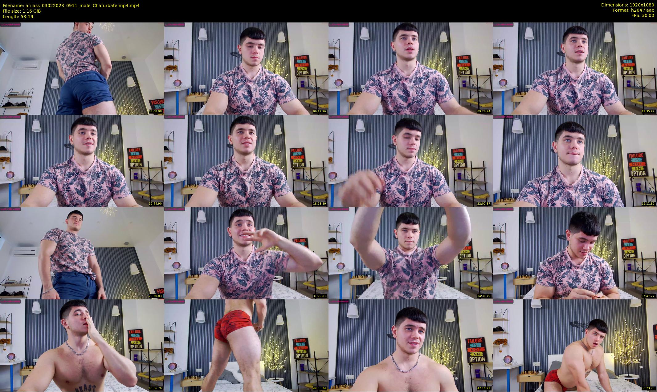 arilass — 54 minute Chaturbate male cam show recording, 1080p, Feb 3, 2023