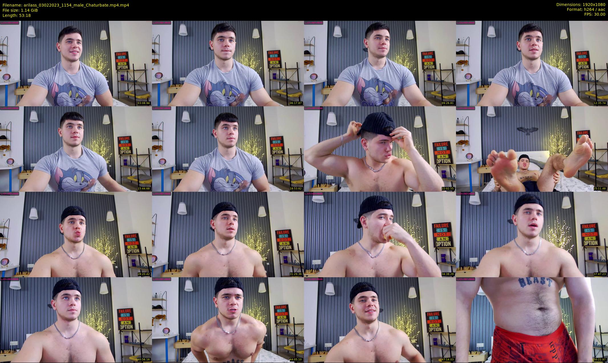 arilass — 54 minute Chaturbate male cam show recording, 1080p, Feb 3, 2023