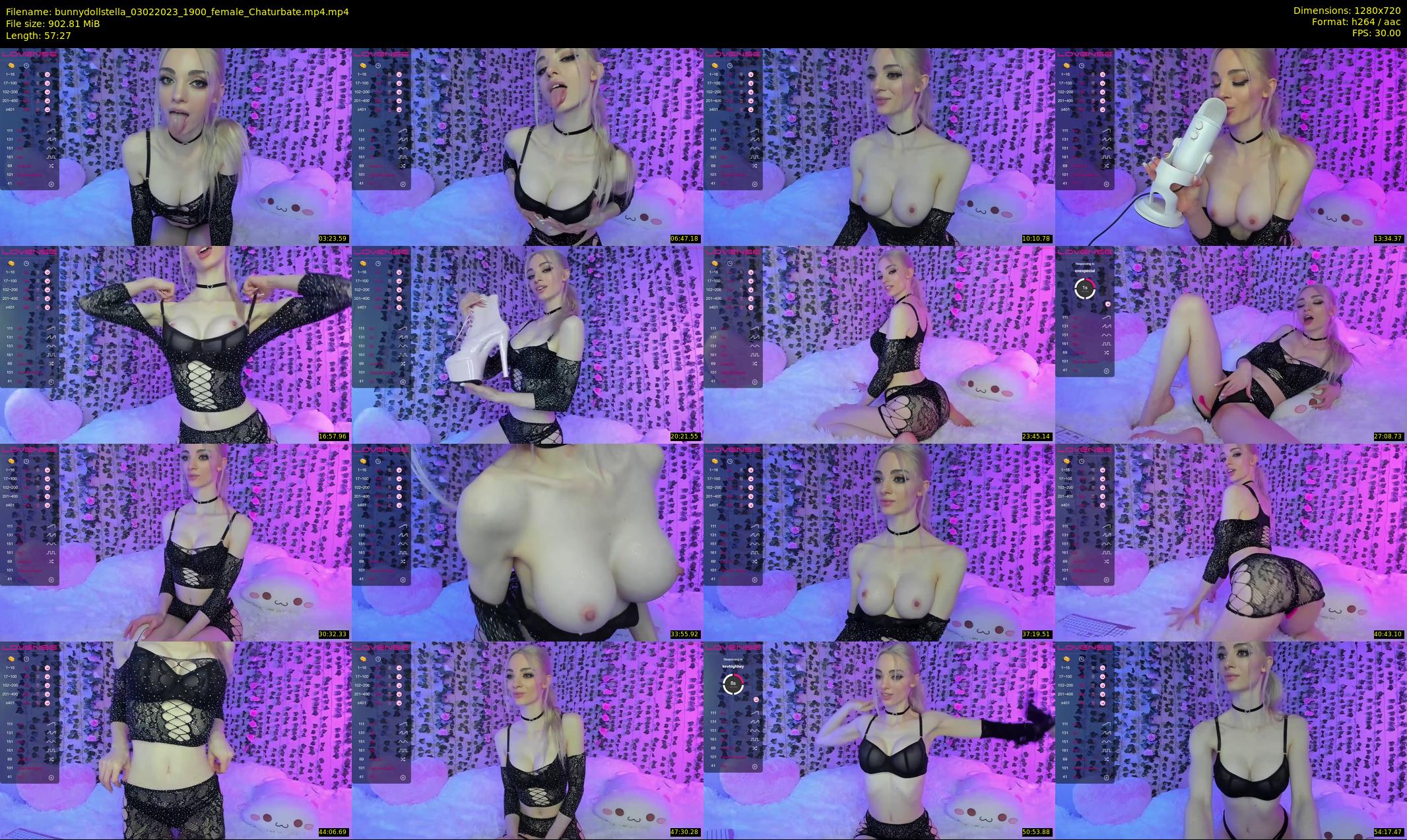 bunnydollstella — 58 minute Chaturbate female cam show recording, 720p, Feb 3, 2023