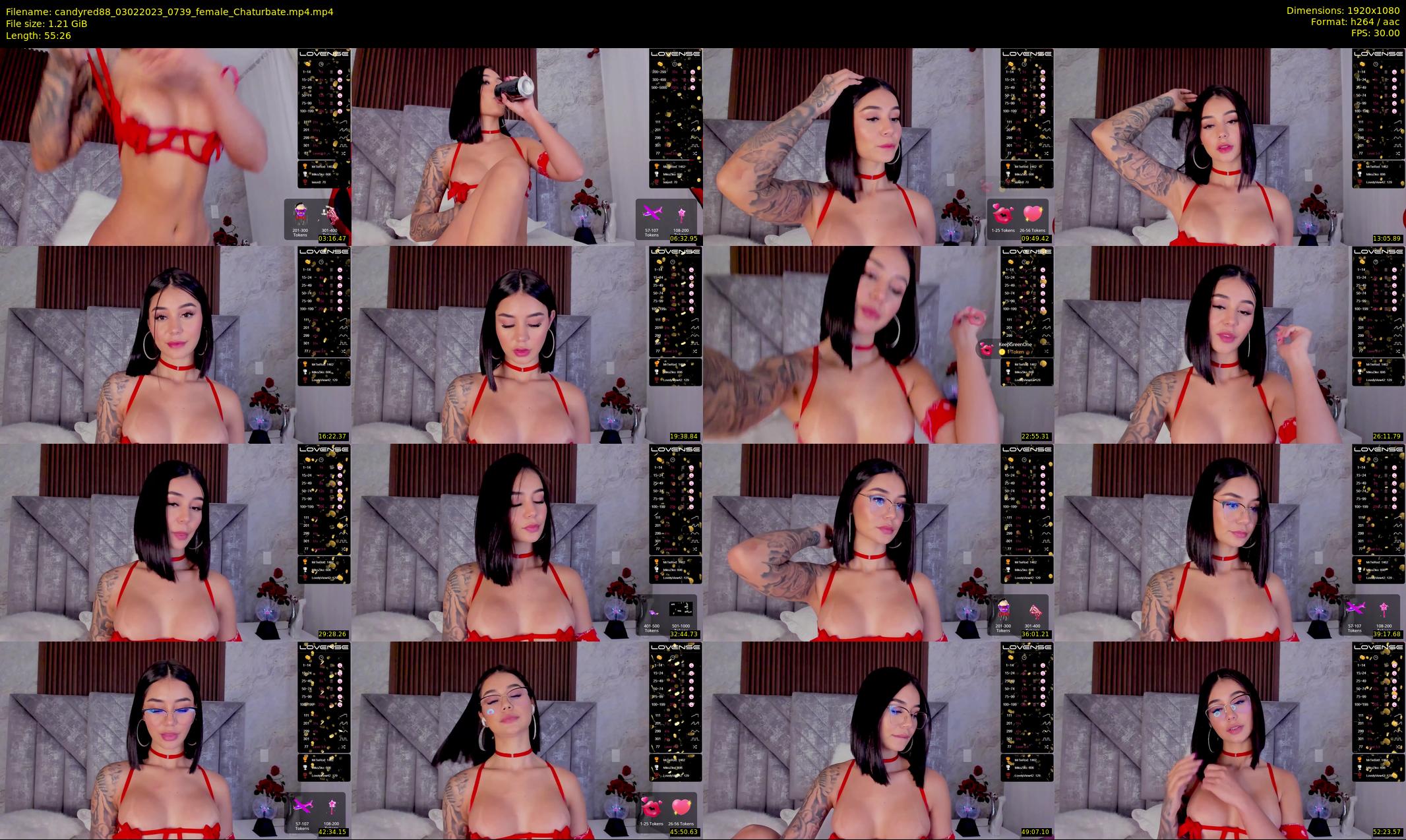 candyred88 — 56 minute Chaturbate female cam show recording, 1080p, Feb 3, 2023