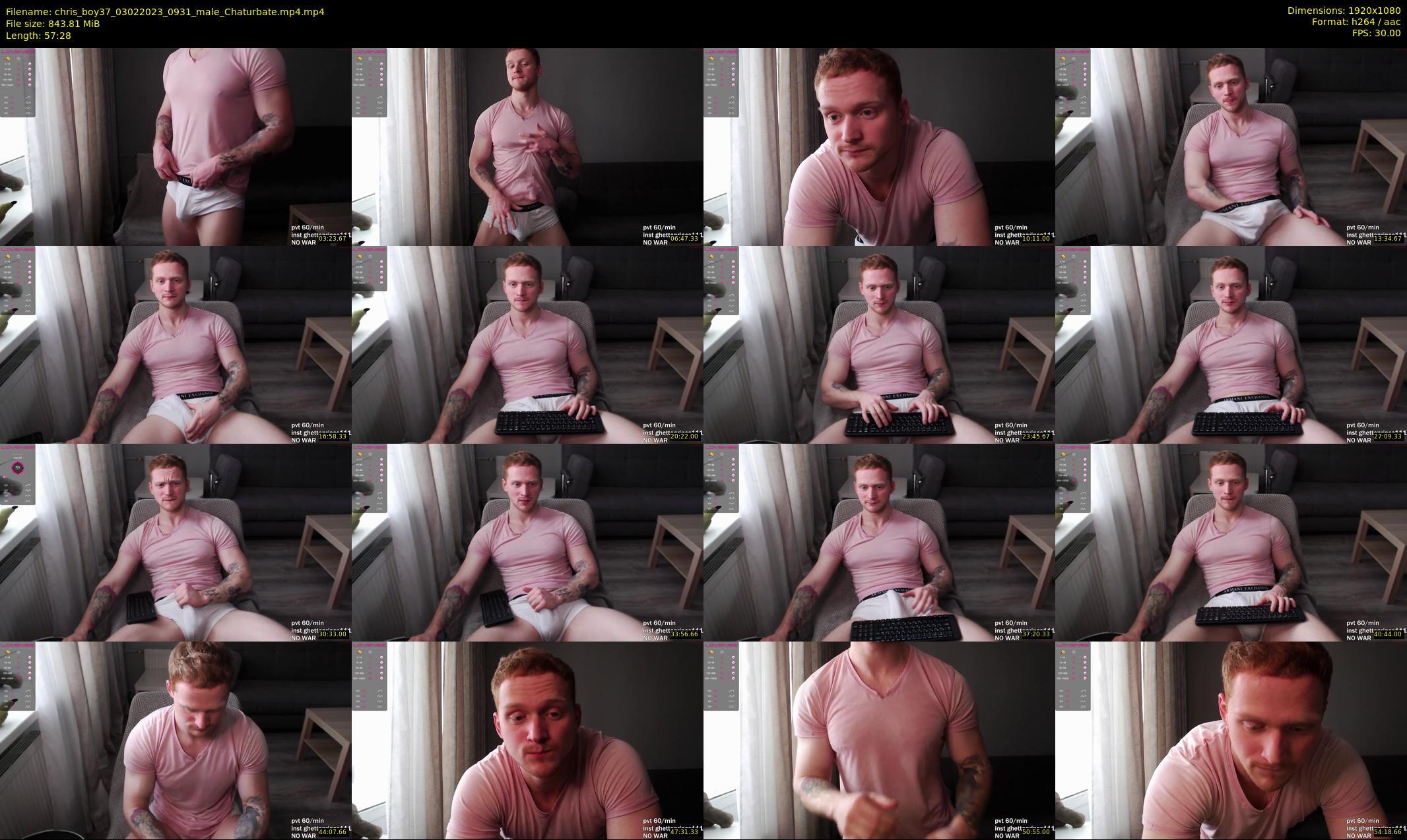 chris_boy37 — 58 minute Chaturbate male cam show recording, 1080p, Feb 3, 2023