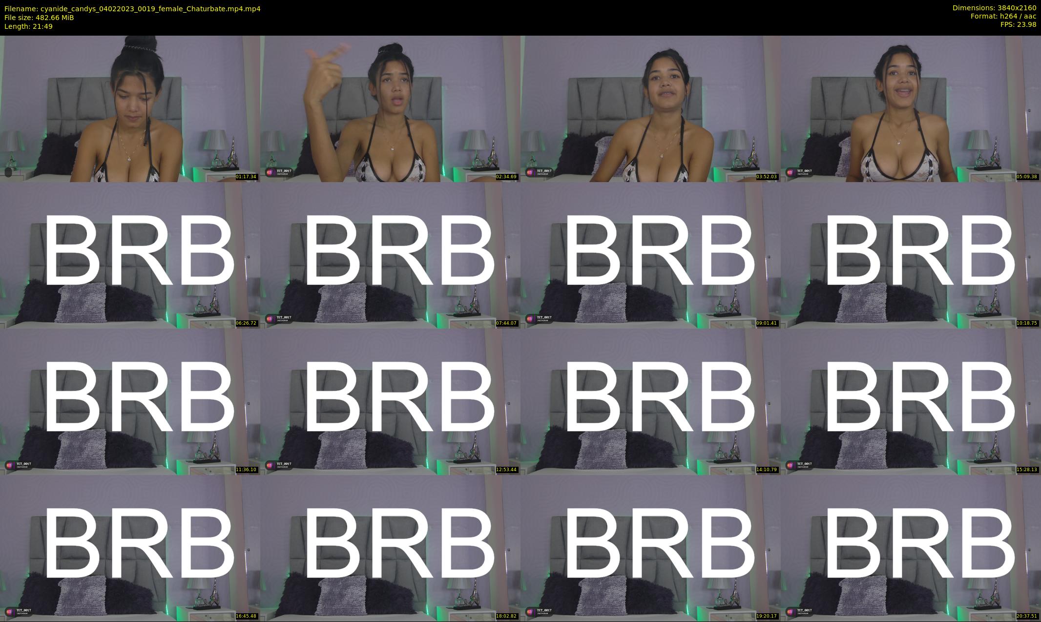 cyanide_candys — 22 minute Chaturbate female cam show recording, 4K, Feb 4, 2023