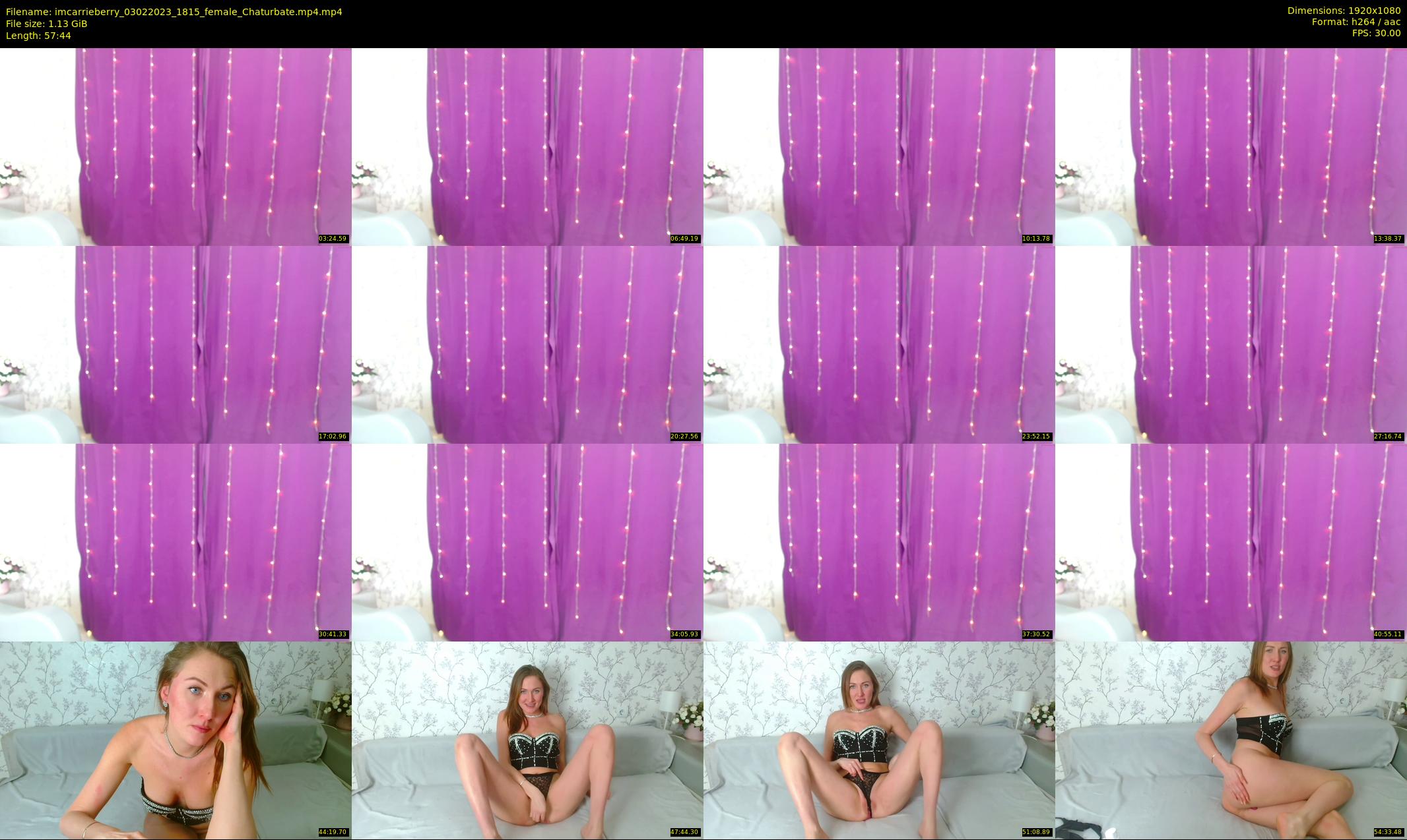 imcarrieberry — 58 minute Chaturbate female cam show recording, 1080p, Feb 3, 2023