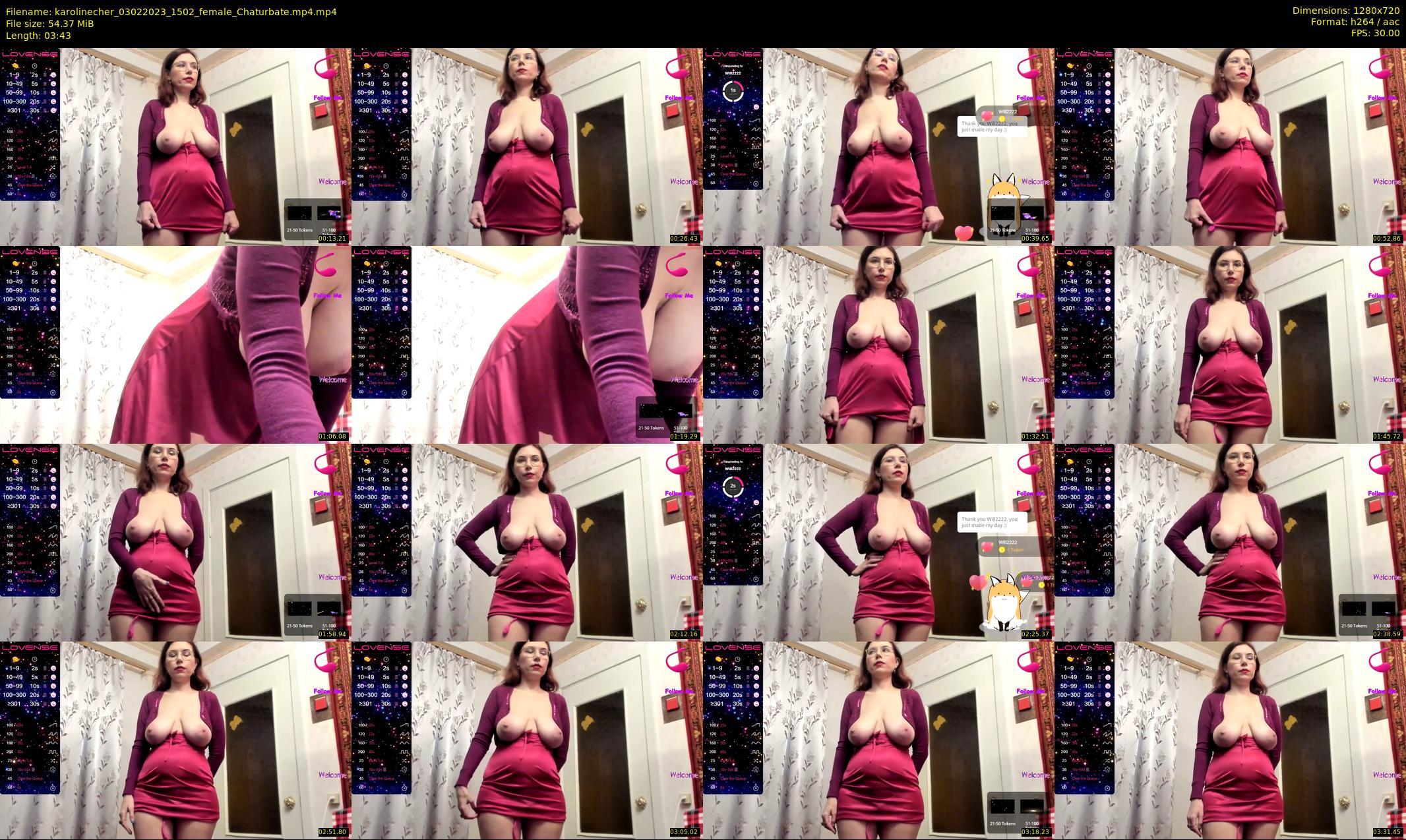 karolinecher — 4 minute Chaturbate female cam show recording, 720p, Feb 3, 2023