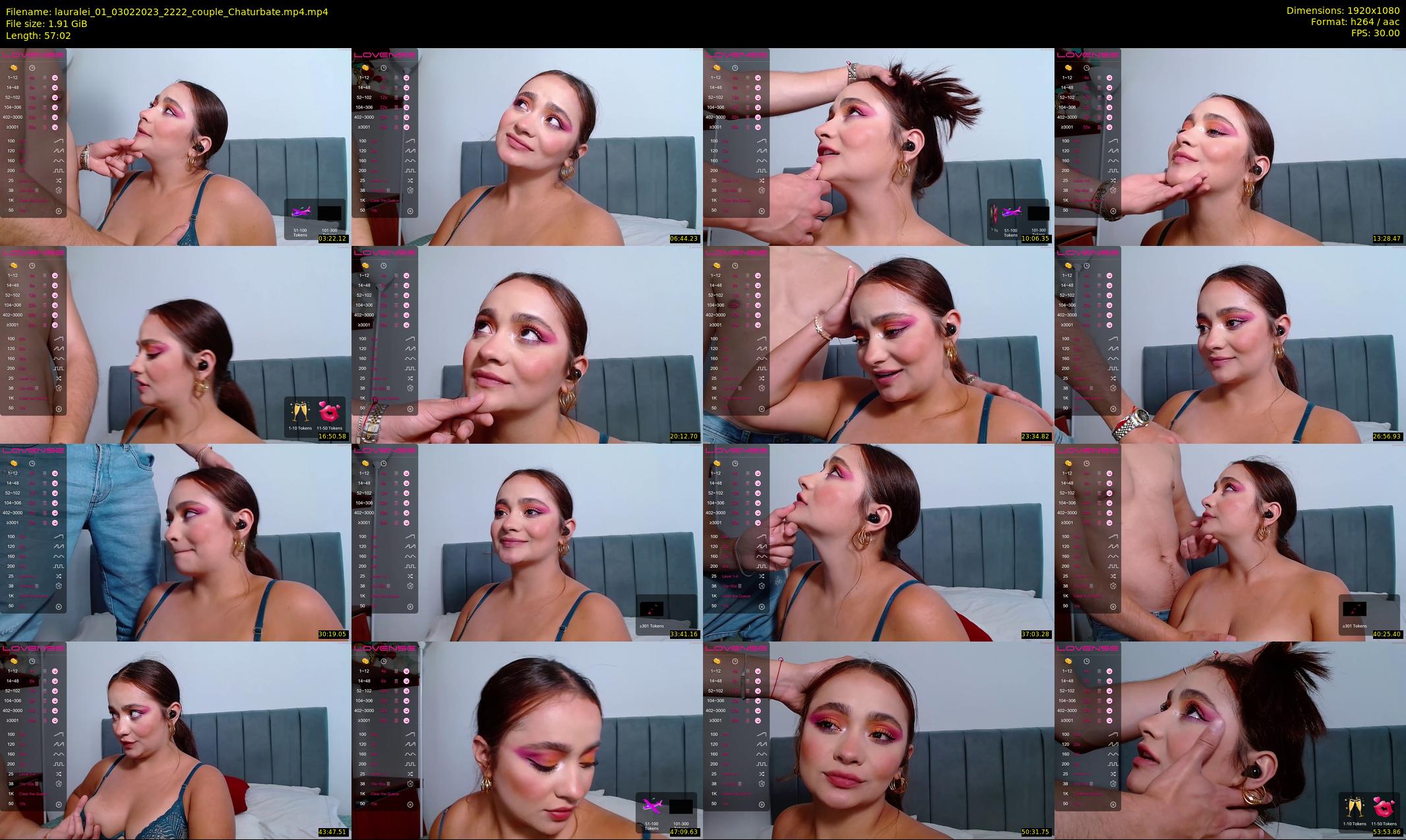 lauralei_01 — 58 minute Chaturbate couple cam show recording, 1080p, Feb 3, 2023