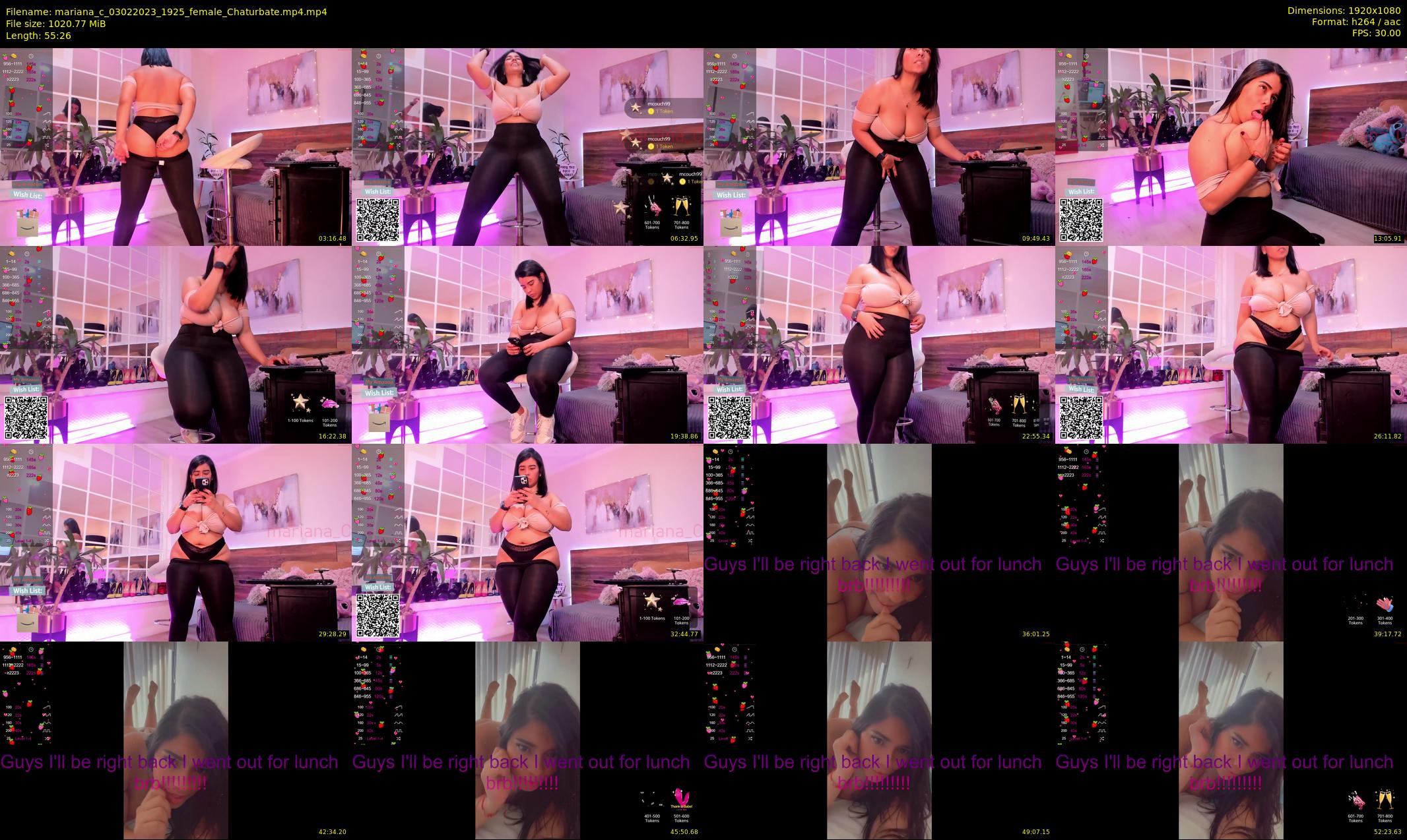 mariana_c — 56 minute Chaturbate female cam show recording, 1080p, Feb 3, 2023