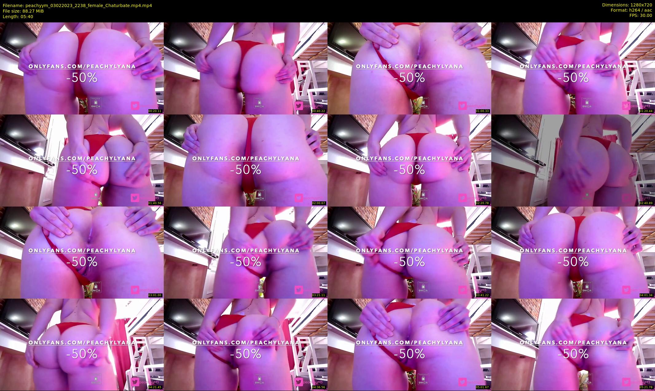 peachyym — 6 minute Chaturbate female cam show recording, 720p, Feb 3, 2023