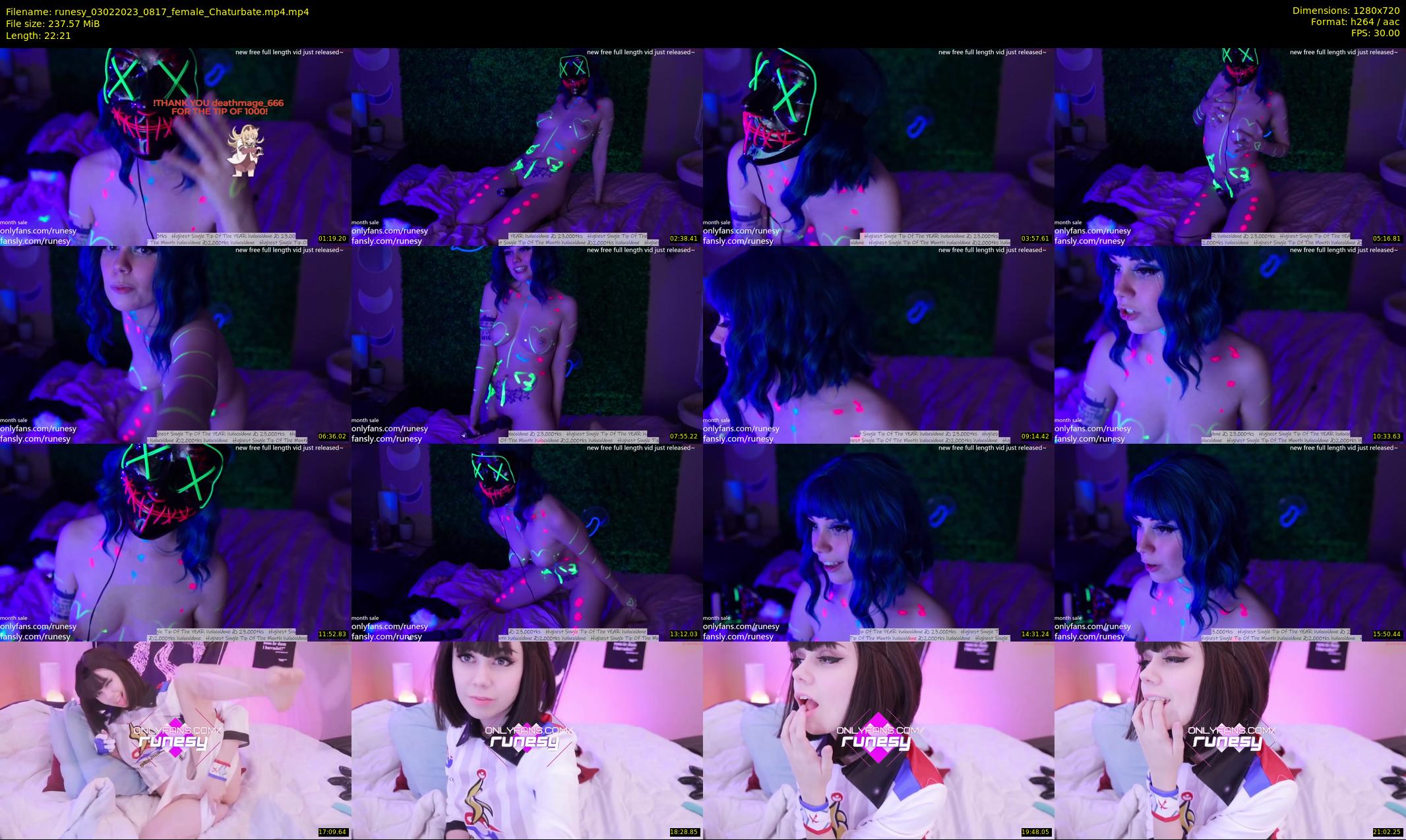 runesy — 23 minute Chaturbate female cam show recording, 720p, Feb 3, 2023