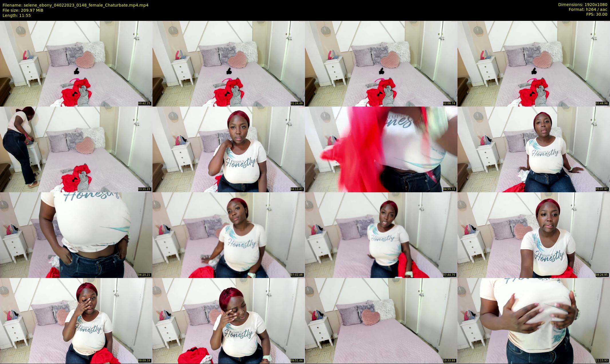 selene_ebony — 12 minute Chaturbate female cam show recording, 1080p, Feb 4, 2023