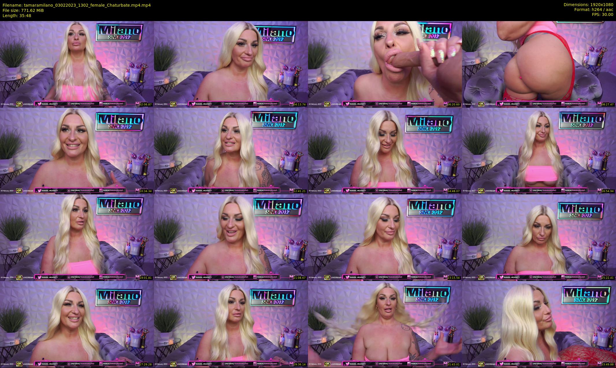 tamaramilano — 36 minute Chaturbate female cam show recording, 1080p, Feb 3, 2023
