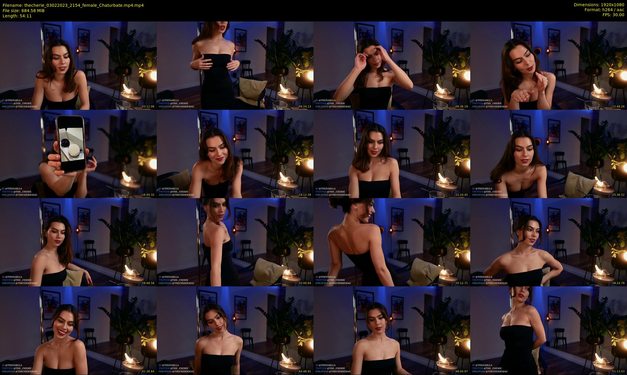 thecherie — 55 minute Chaturbate female cam show recording, 1080p, Feb 3, 2023
