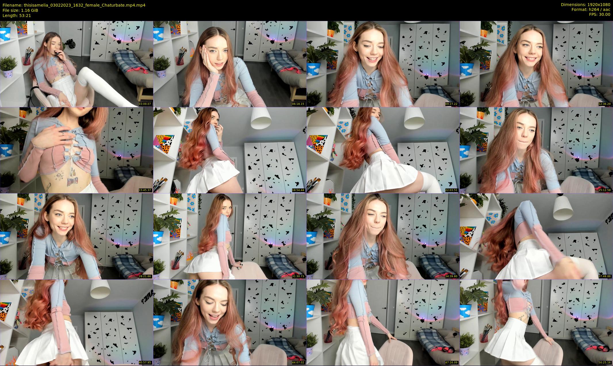 thisisamelia — 54 minute Chaturbate female cam show recording, 1080p, Feb 3, 2023