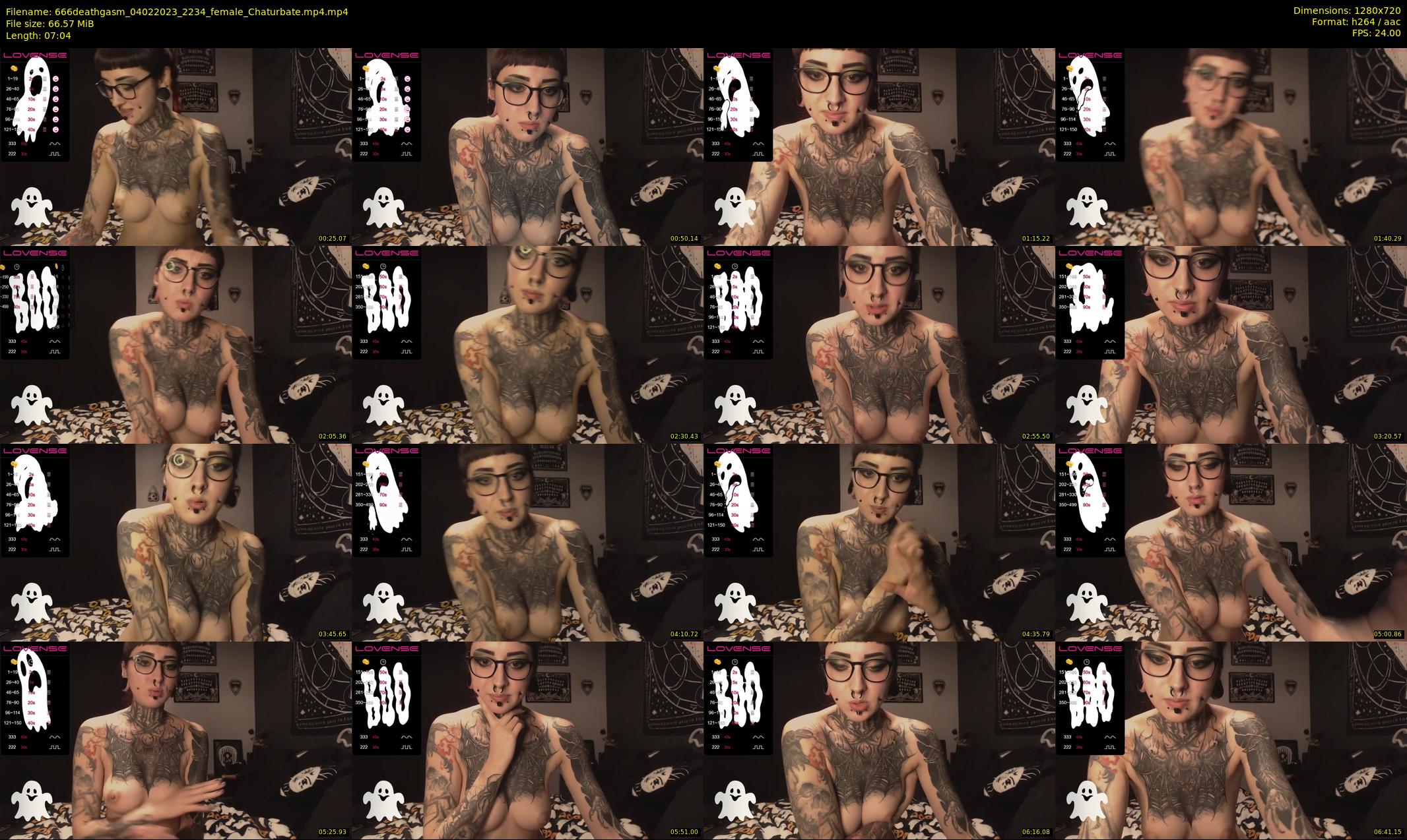 666deathgasm — 8 minute Chaturbate female cam show recording, 720p, Feb 4, 2023