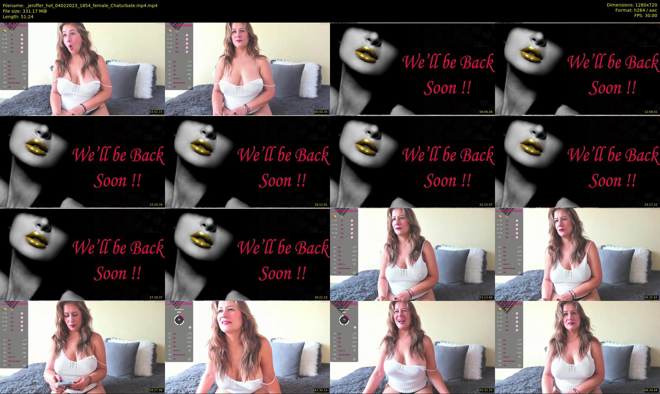 _jeniffer_hot — 52 minute Chaturbate female cam show recording, 720p, Feb 4, 2023