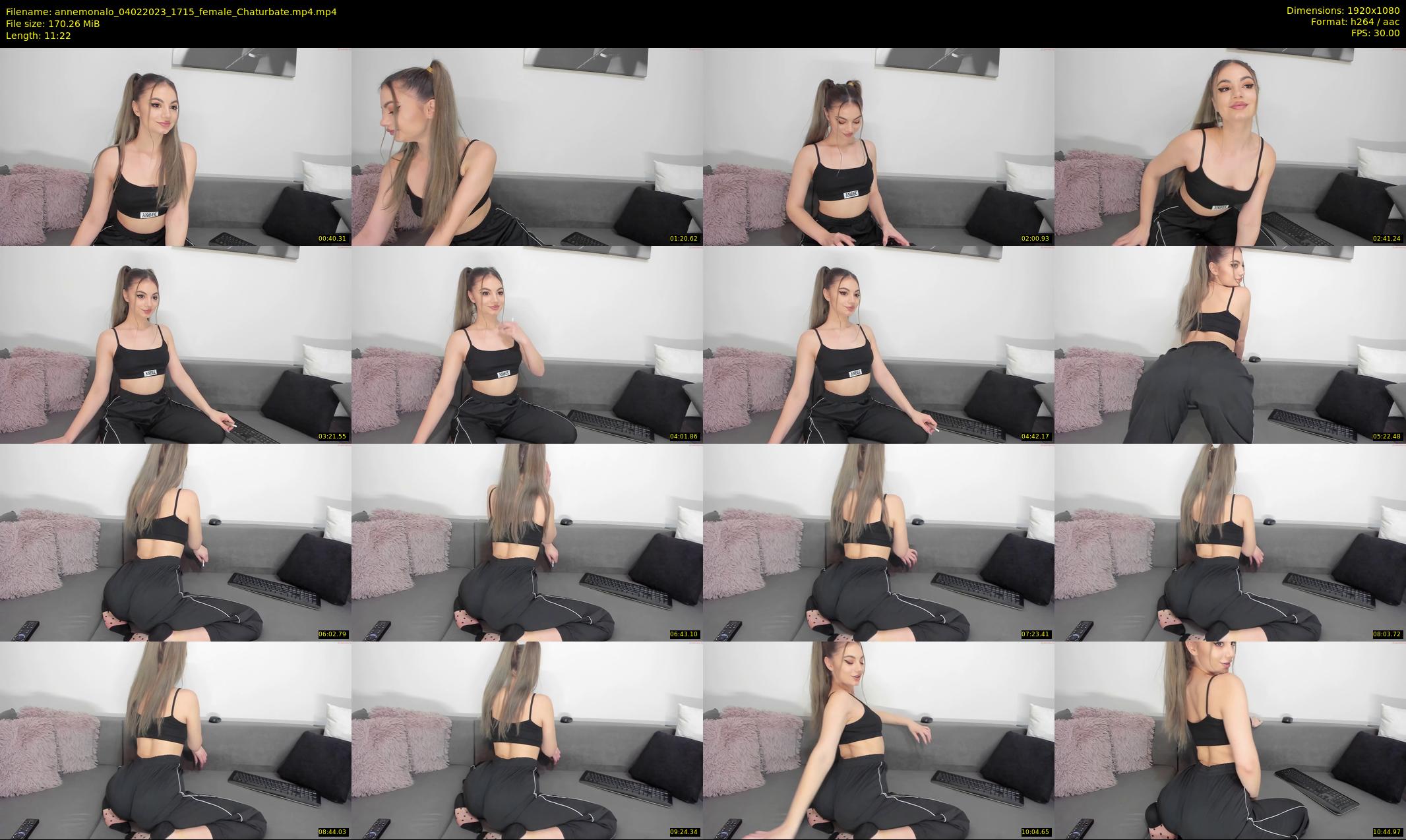 annemonalo — 12 minute Chaturbate female cam show recording, 1080p, Feb 4, 2023