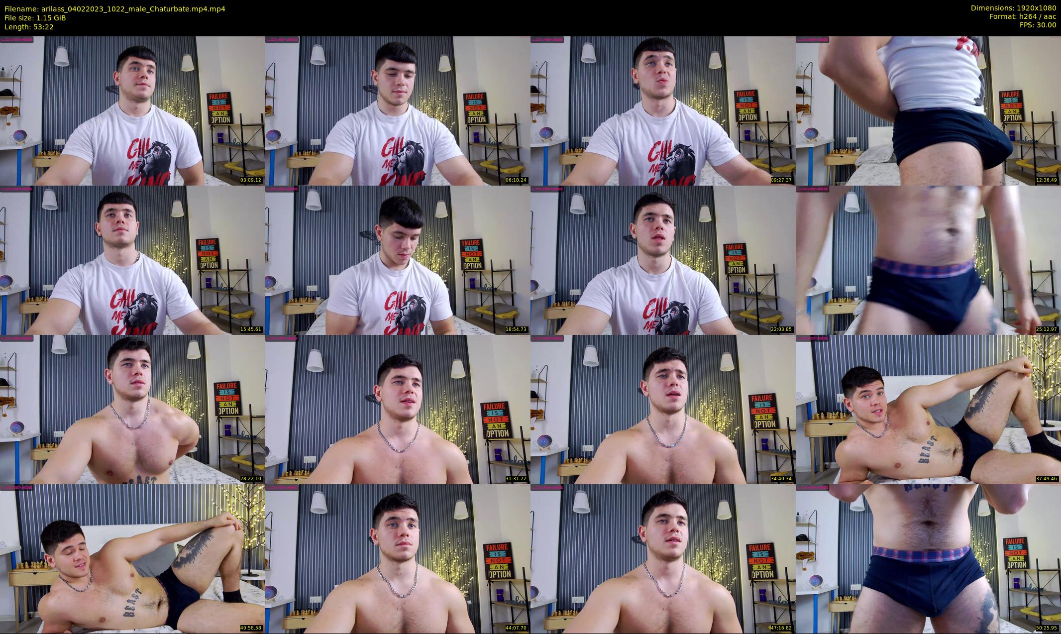 arilass — 54 minute Chaturbate male cam show recording, 1080p, Feb 4, 2023