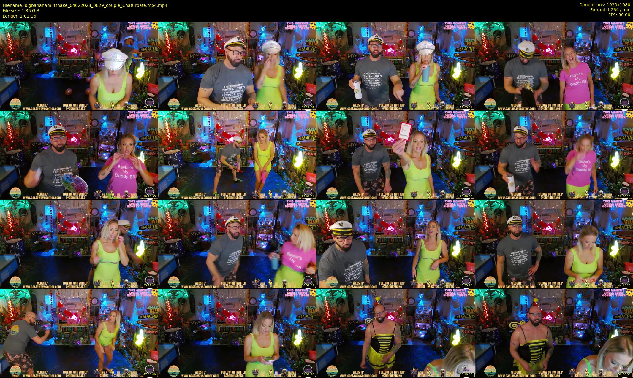 bigbananamilfshake — 63 minute Chaturbate couple cam show recording, 1080p, Feb 4, 2023