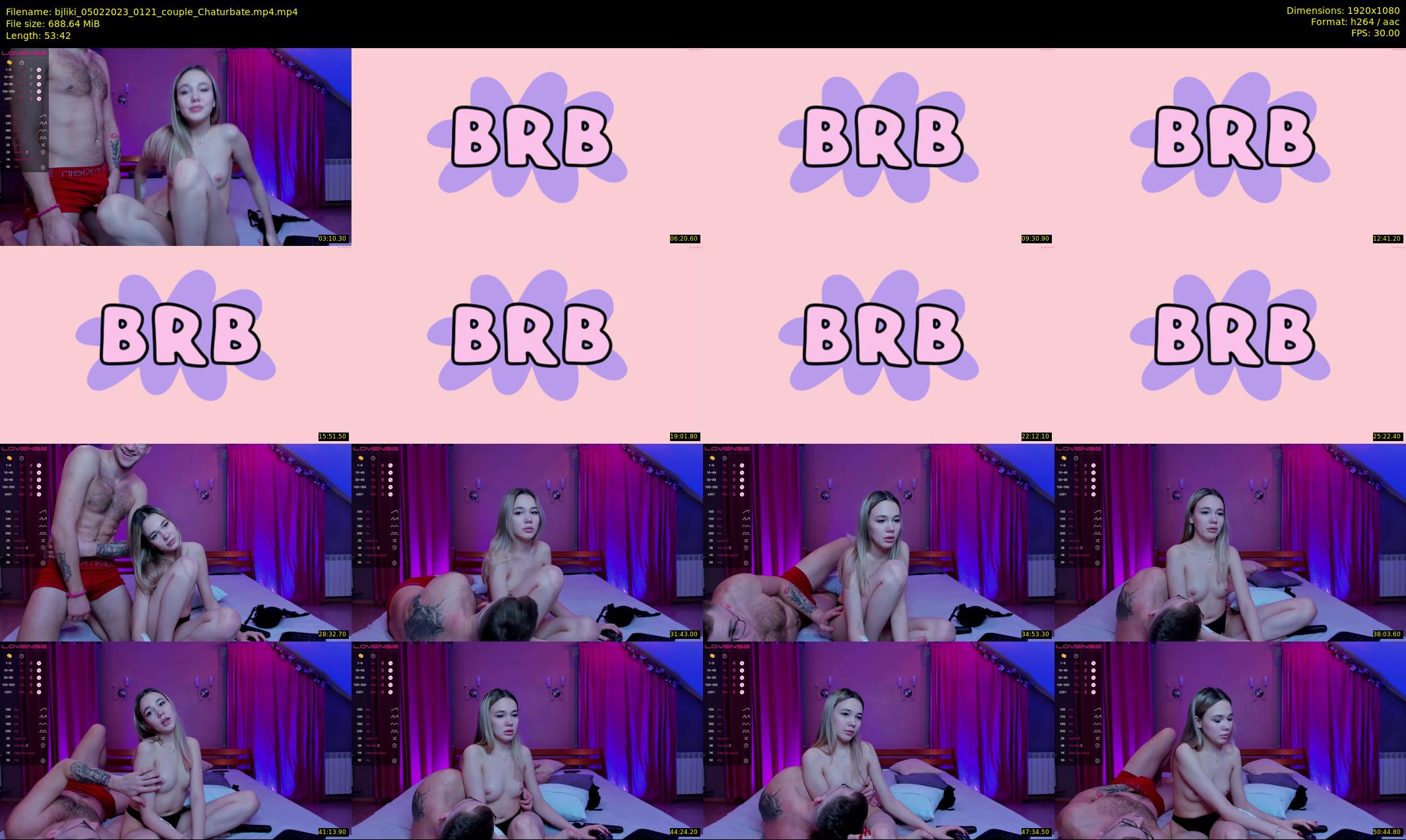 bjliki — 54 minute Chaturbate couple cam show recording, 1080p, Feb 5, 2023