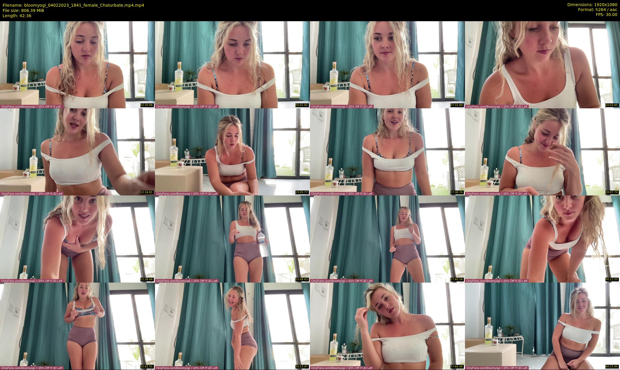bloomyogi — 43 minute Chaturbate female cam show recording, 1080p, Feb 4, 2023