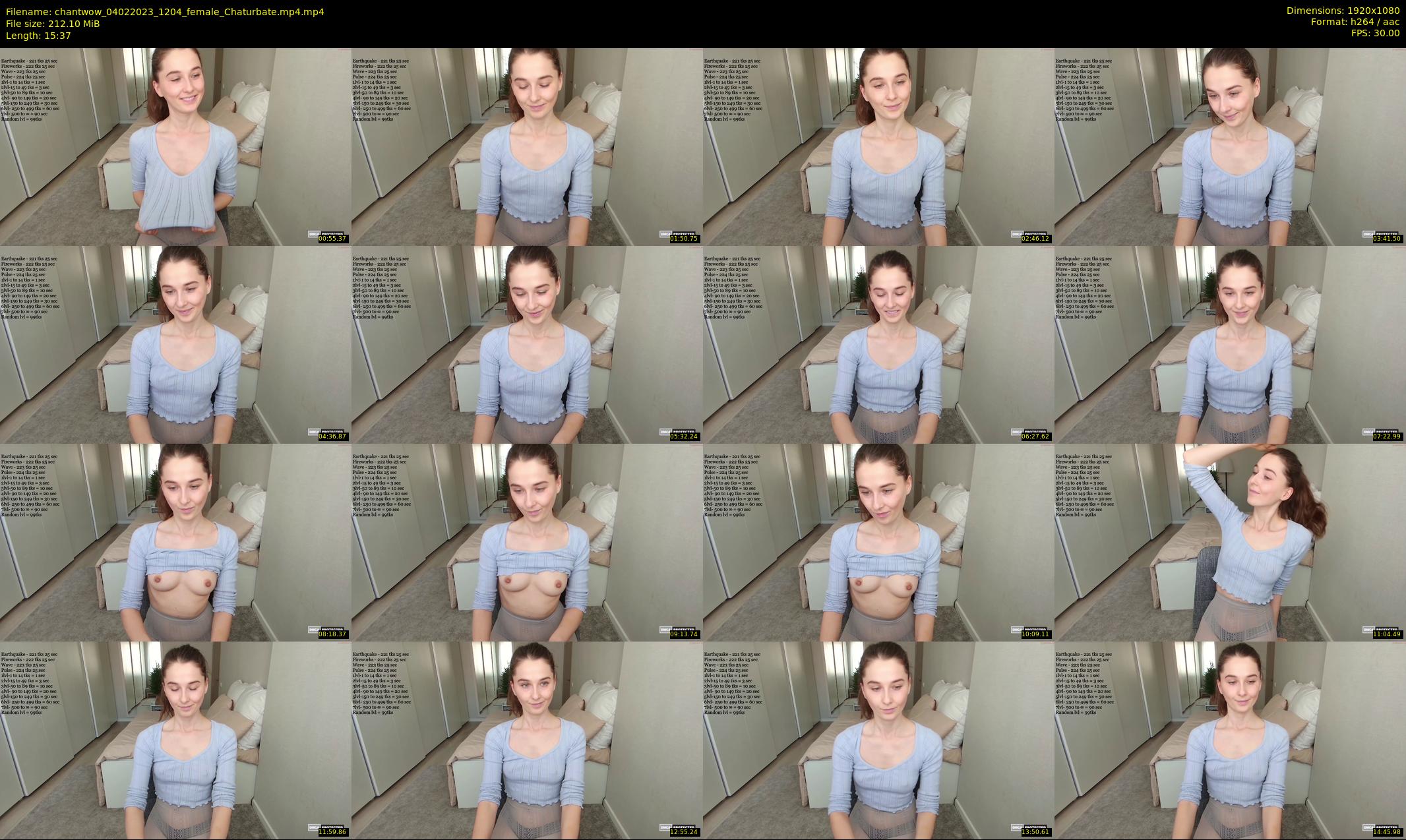 chantwow — 16 minute Chaturbate female cam show recording, 1080p, Feb 4, 2023