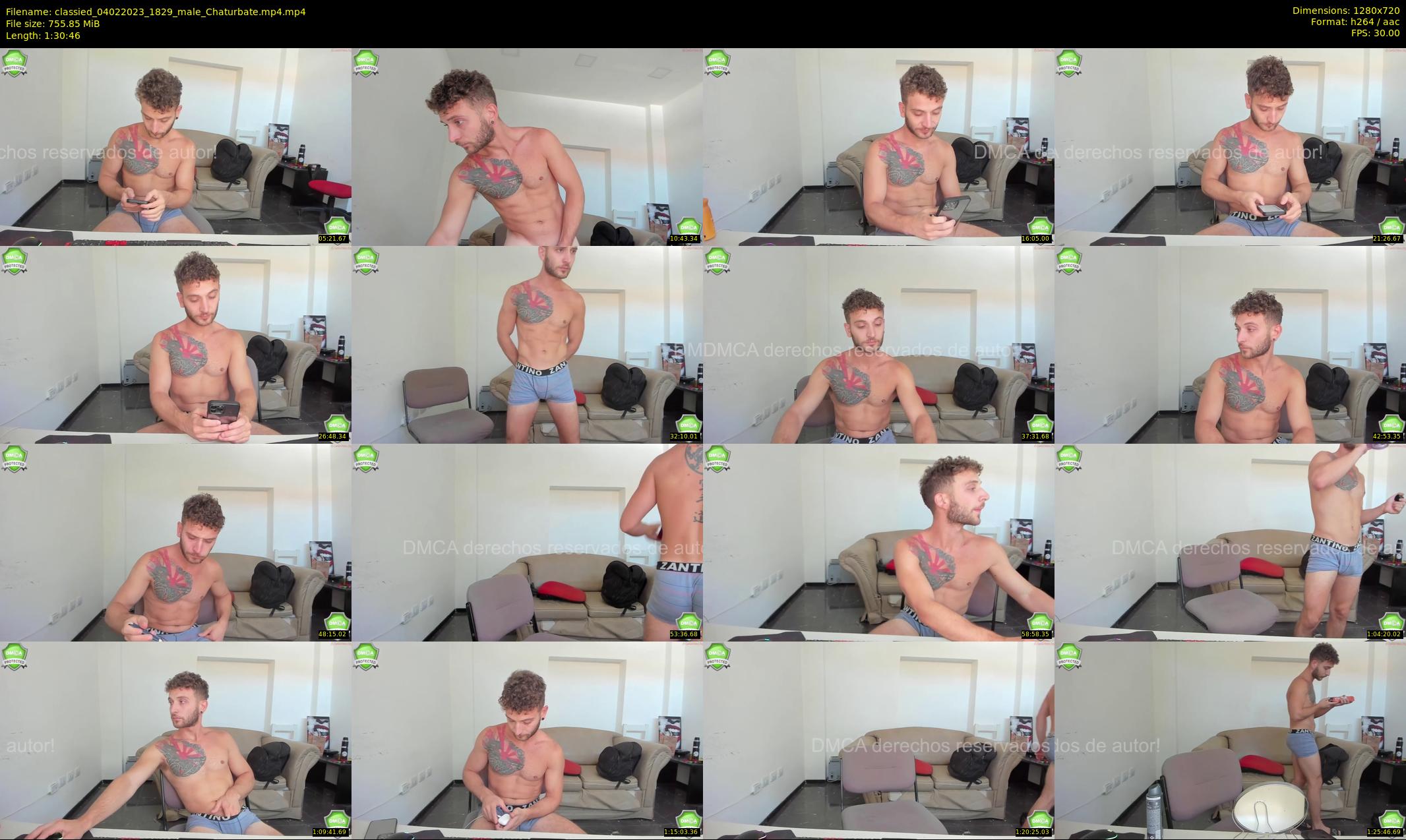classied — 91 minute Chaturbate male cam show recording, 720p, Feb 4, 2023
