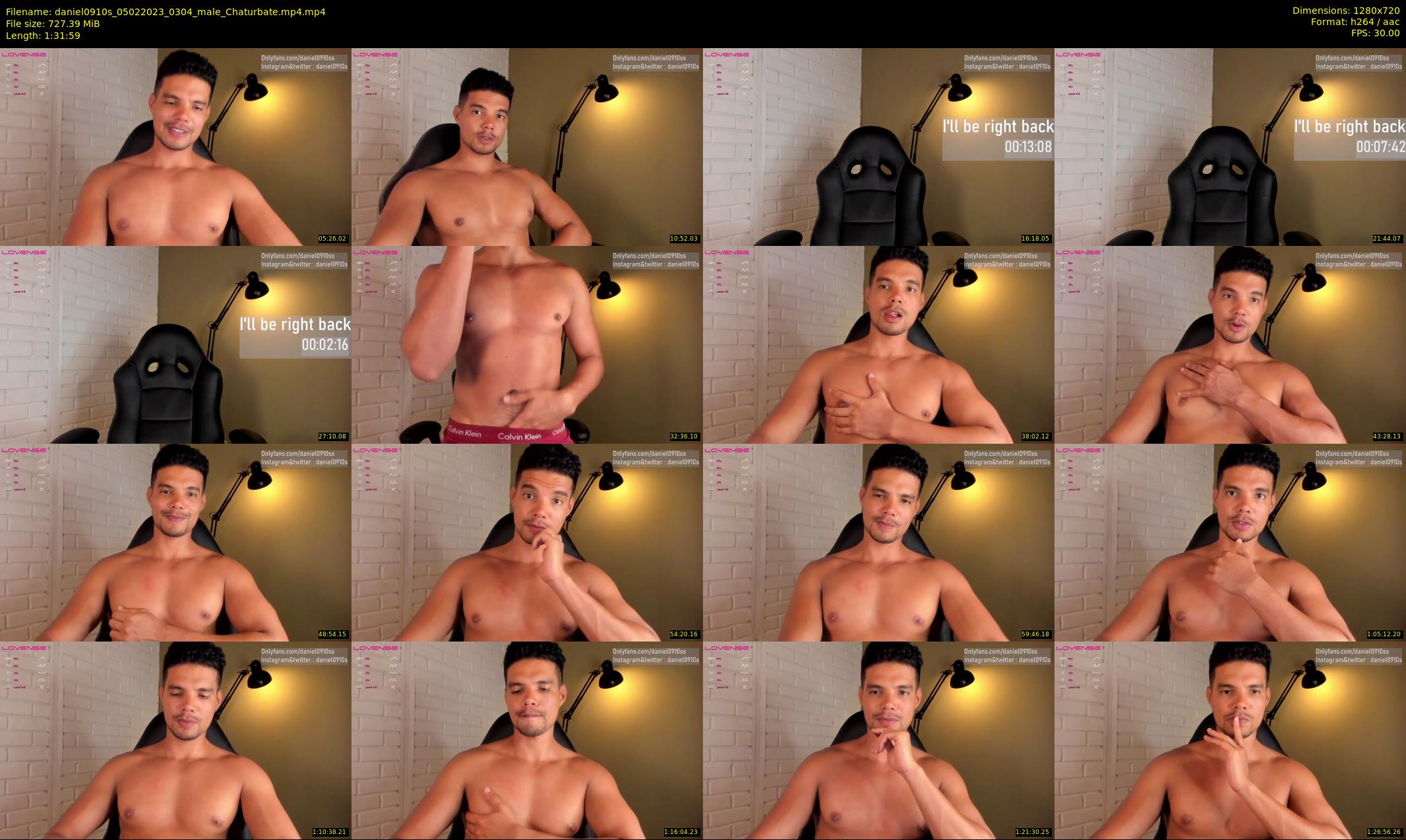 daniel0910s — 92 minute Chaturbate male cam show recording, 720p, Feb 5, 2023