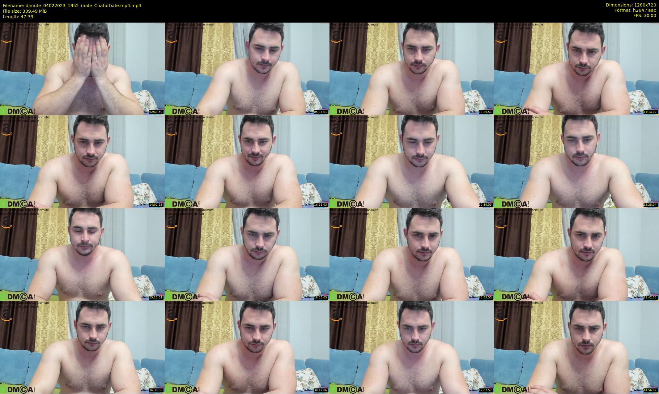 djmute — 48 minute Chaturbate male cam show recording, 720p, Feb 4, 2023