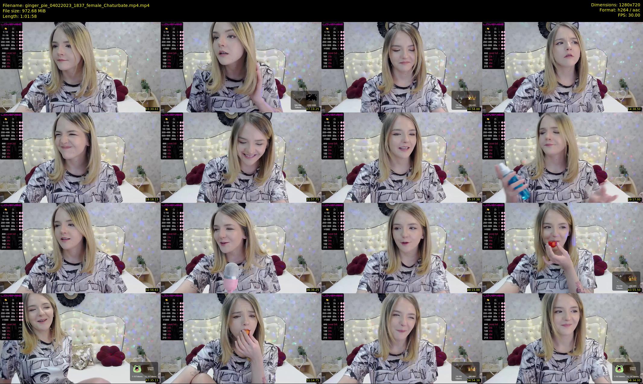 ginger_pie — 62 minute Chaturbate female cam show recording, 720p, Feb 4, 2023