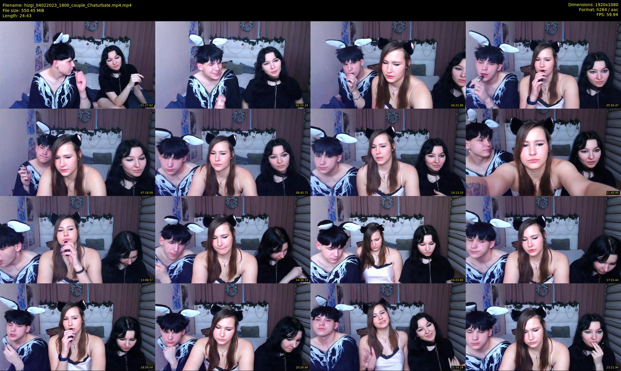 hizgi — 25 minute Chaturbate couple cam show recording, 1080p, Feb 4, 2023