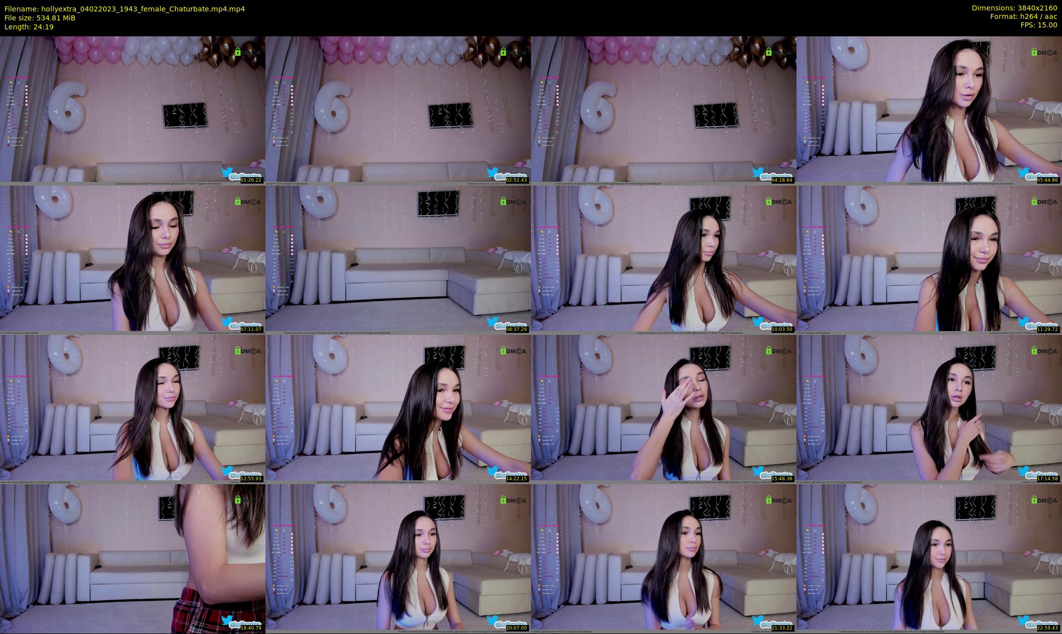 hollyextra — 25 minute Chaturbate female cam show recording, 4K, Feb 4, 2023