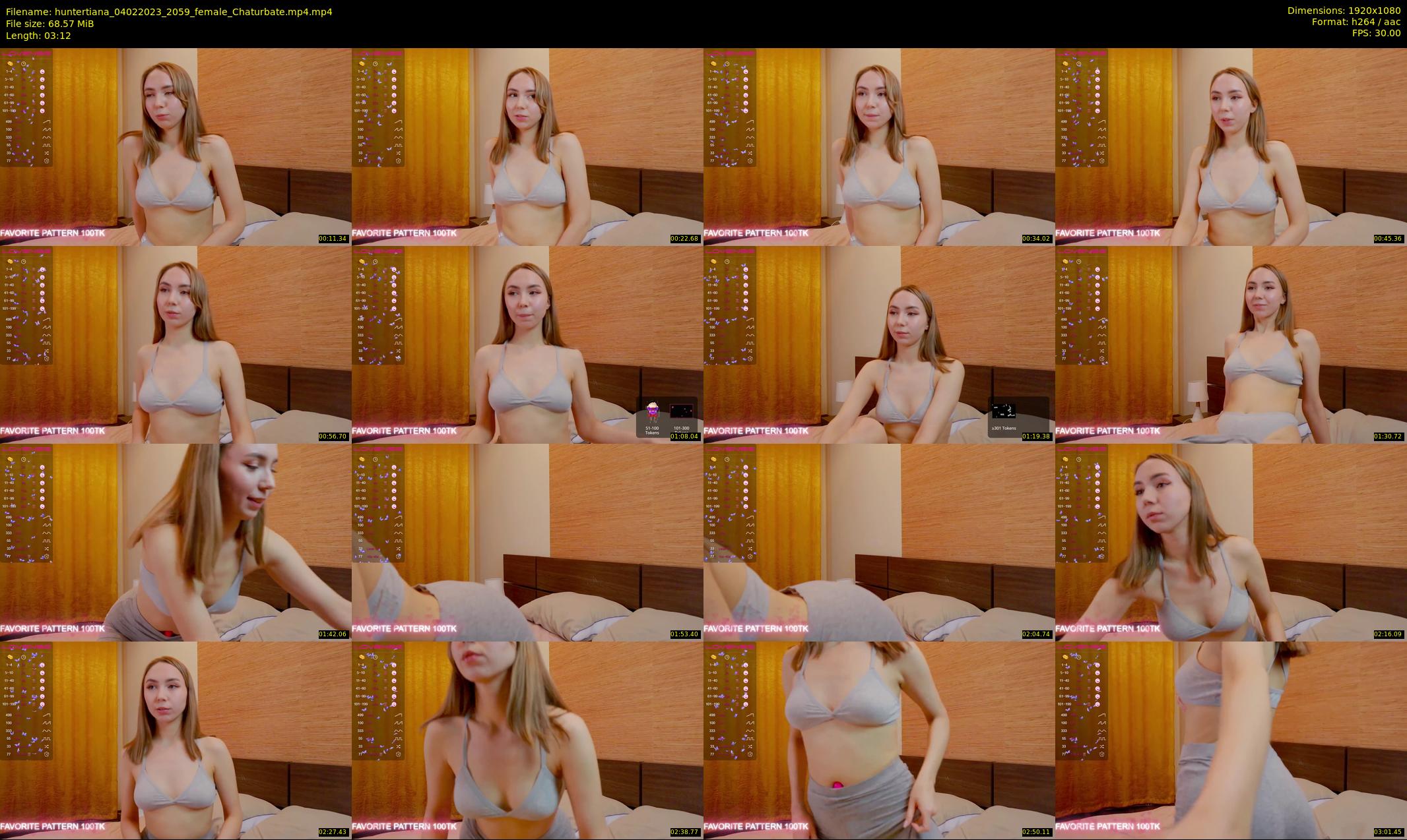 huntertiana — 4 minute Chaturbate female cam show recording, 1080p, Feb 4, 2023