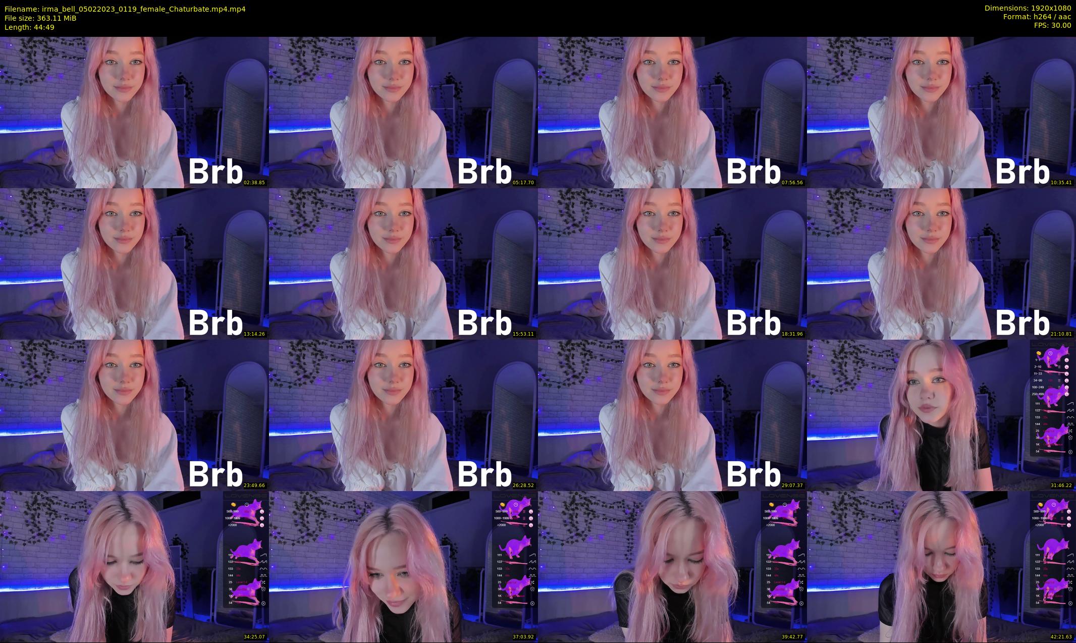 irma_bell — 45 minute Chaturbate female cam show recording, 1080p, Feb 5, 2023