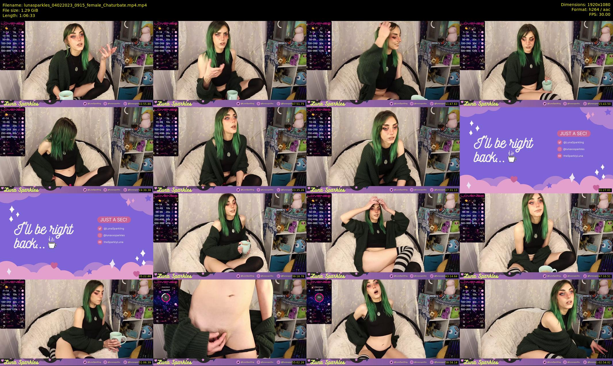 lunasparkles — 67 minute Chaturbate female cam show recording, 1080p, Feb 4, 2023