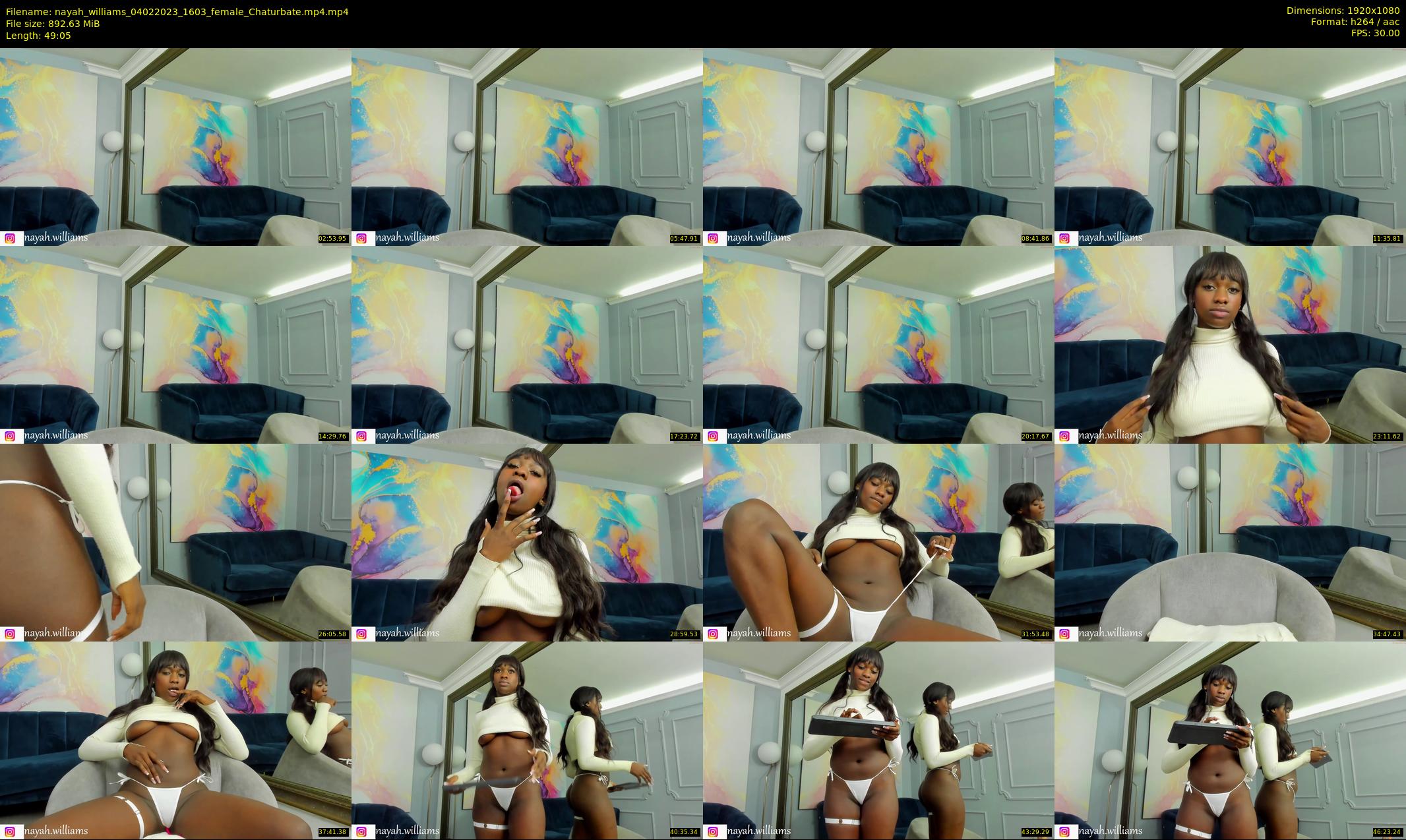 nayah_williams — 50 minute Chaturbate female cam show recording, 1080p, Feb 4, 2023