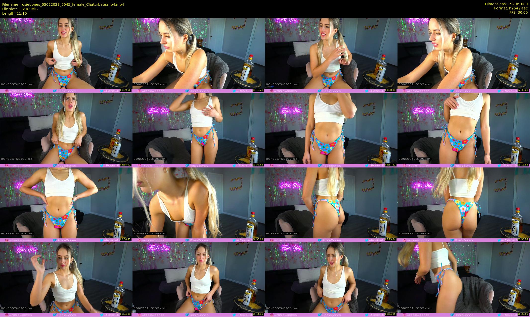 rosiebones — 12 minute Chaturbate female cam show recording, 1080p, Feb 5, 2023