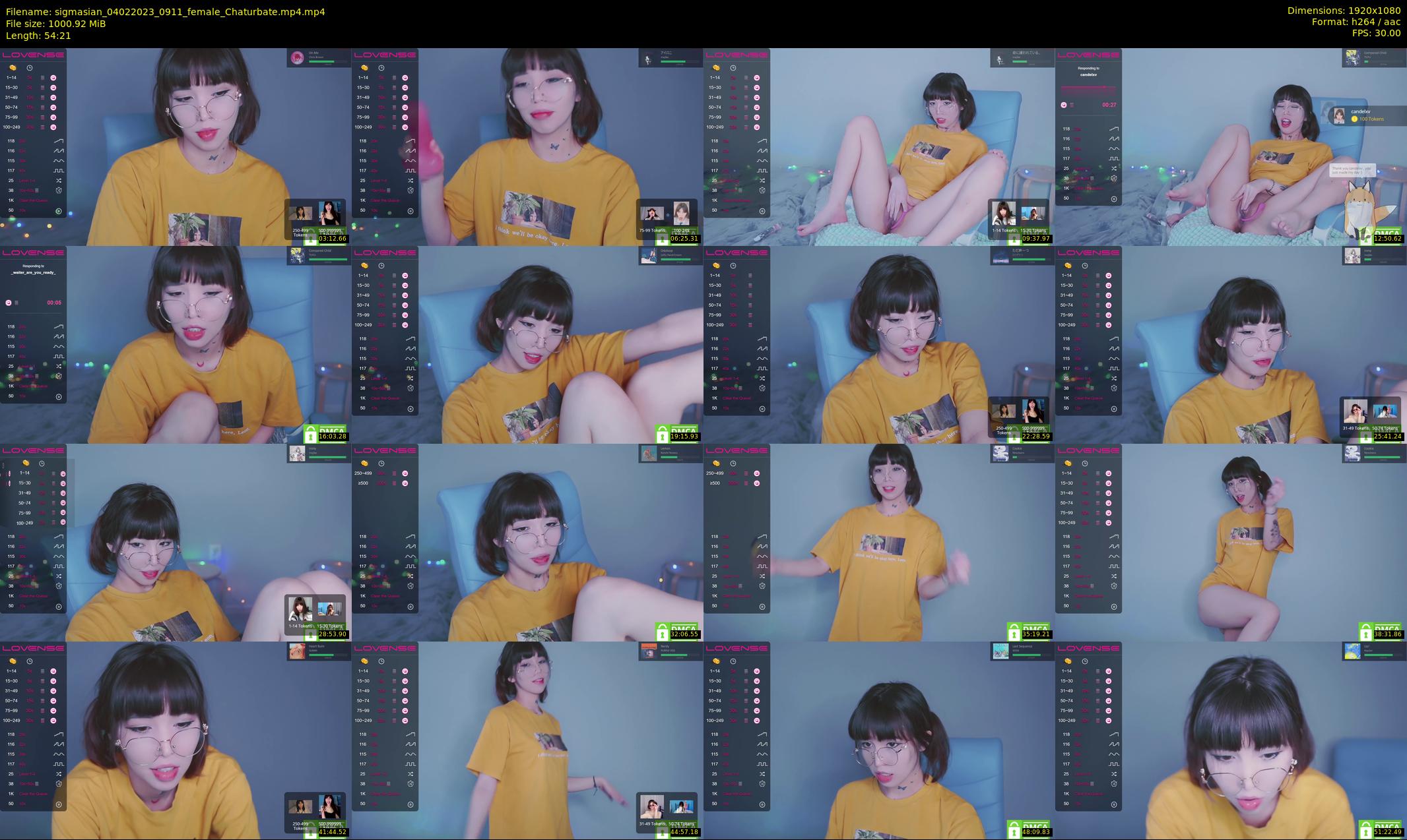 sigmasian — 55 minute Chaturbate female cam show recording, 1080p, Feb 4, 2023