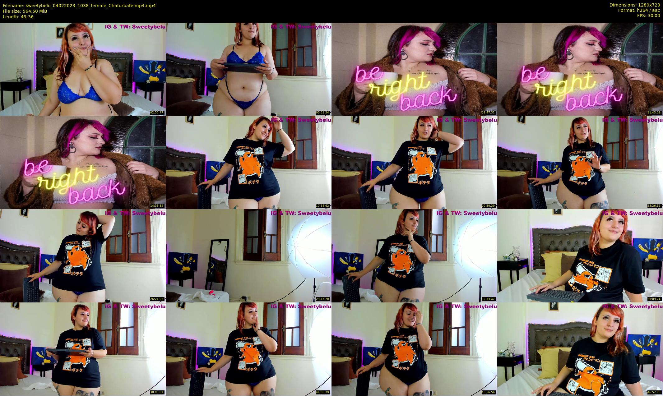 sweetybelu — 50 minute Chaturbate female cam show recording, 720p, Feb 4, 2023
