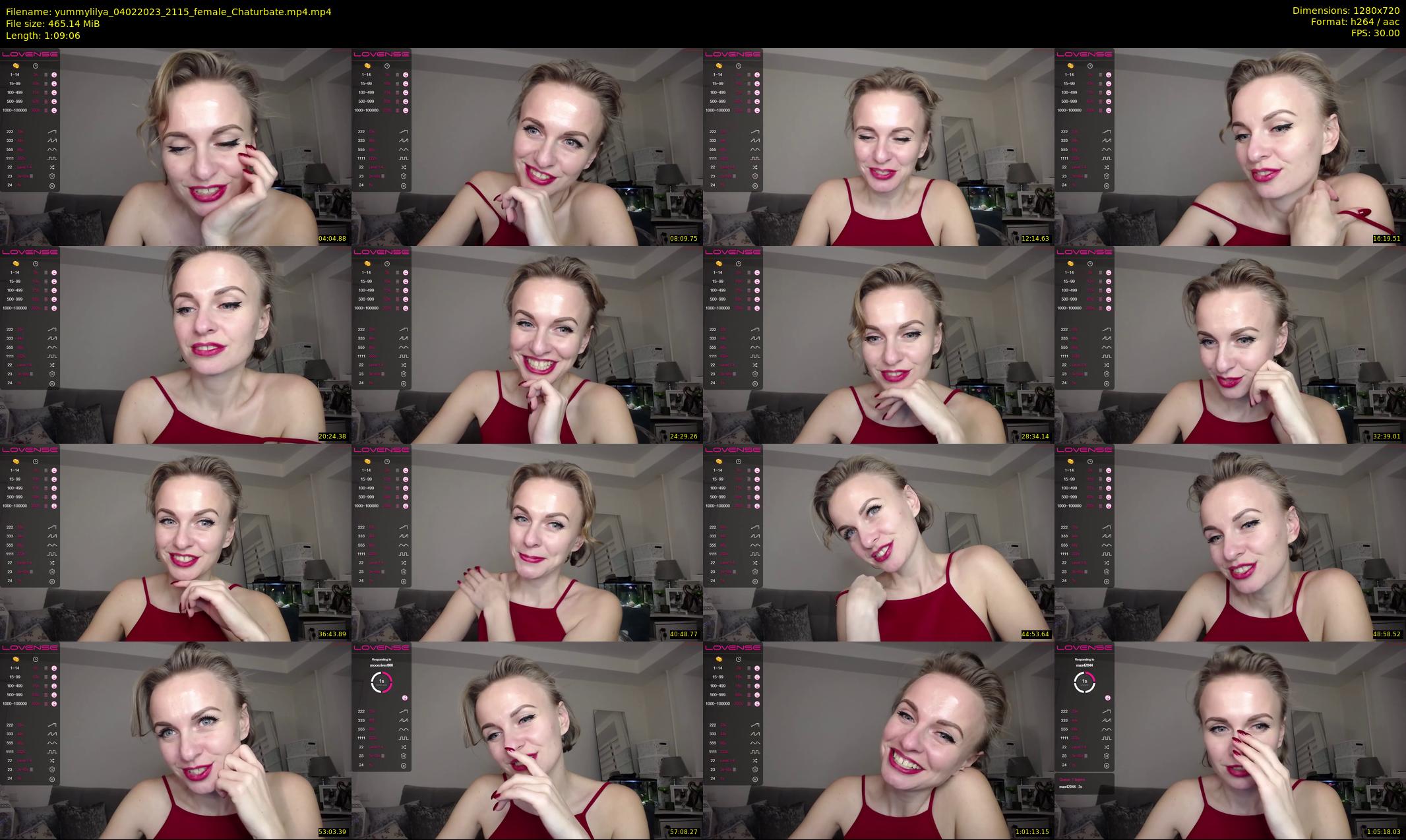 yummylilya — 70 minute Chaturbate female cam show recording, 720p, Feb 4, 2023