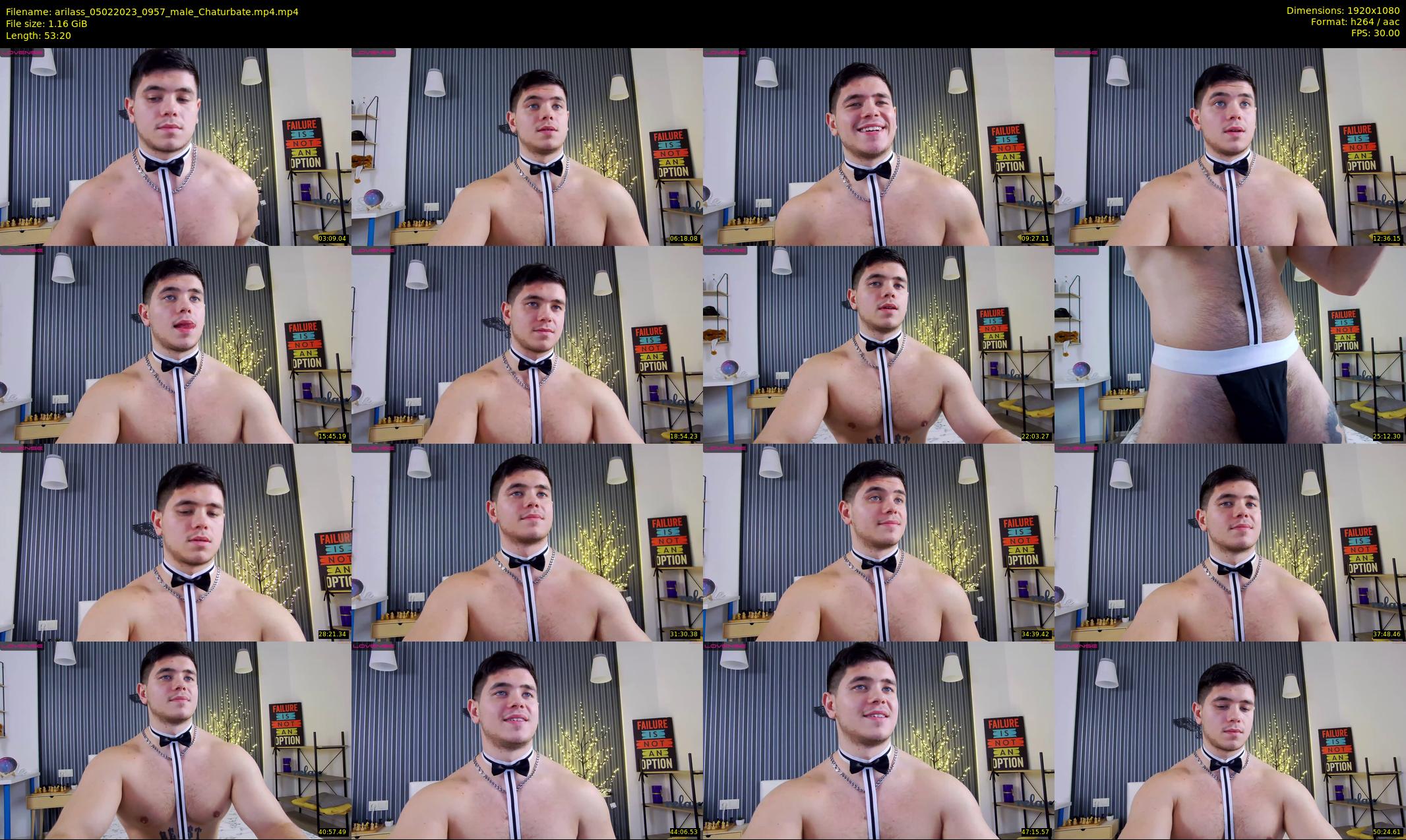 arilass — 54 minute Chaturbate male cam show recording, 1080p, Feb 5, 2023